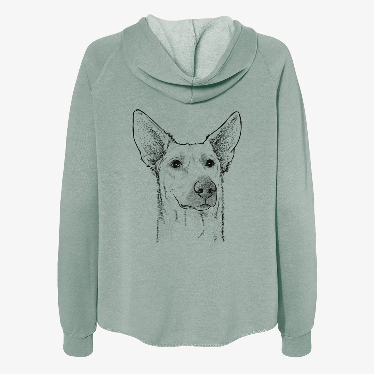 Ember the Shepherd Mix - Women's Cali Wave Zip-Up Sweatshirt