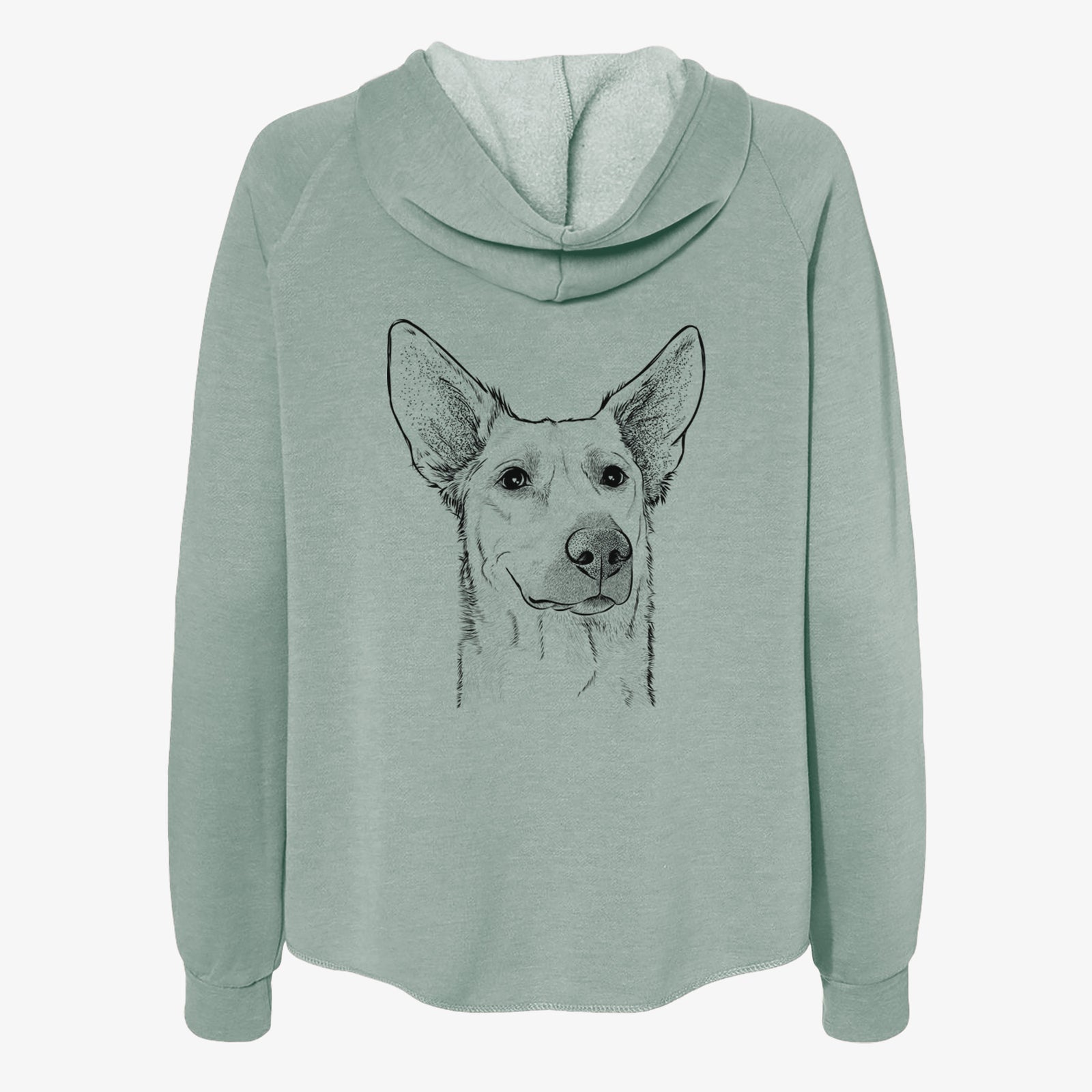 Ember the Shepherd Mix - Women's Cali Wave Zip-Up Sweatshirt