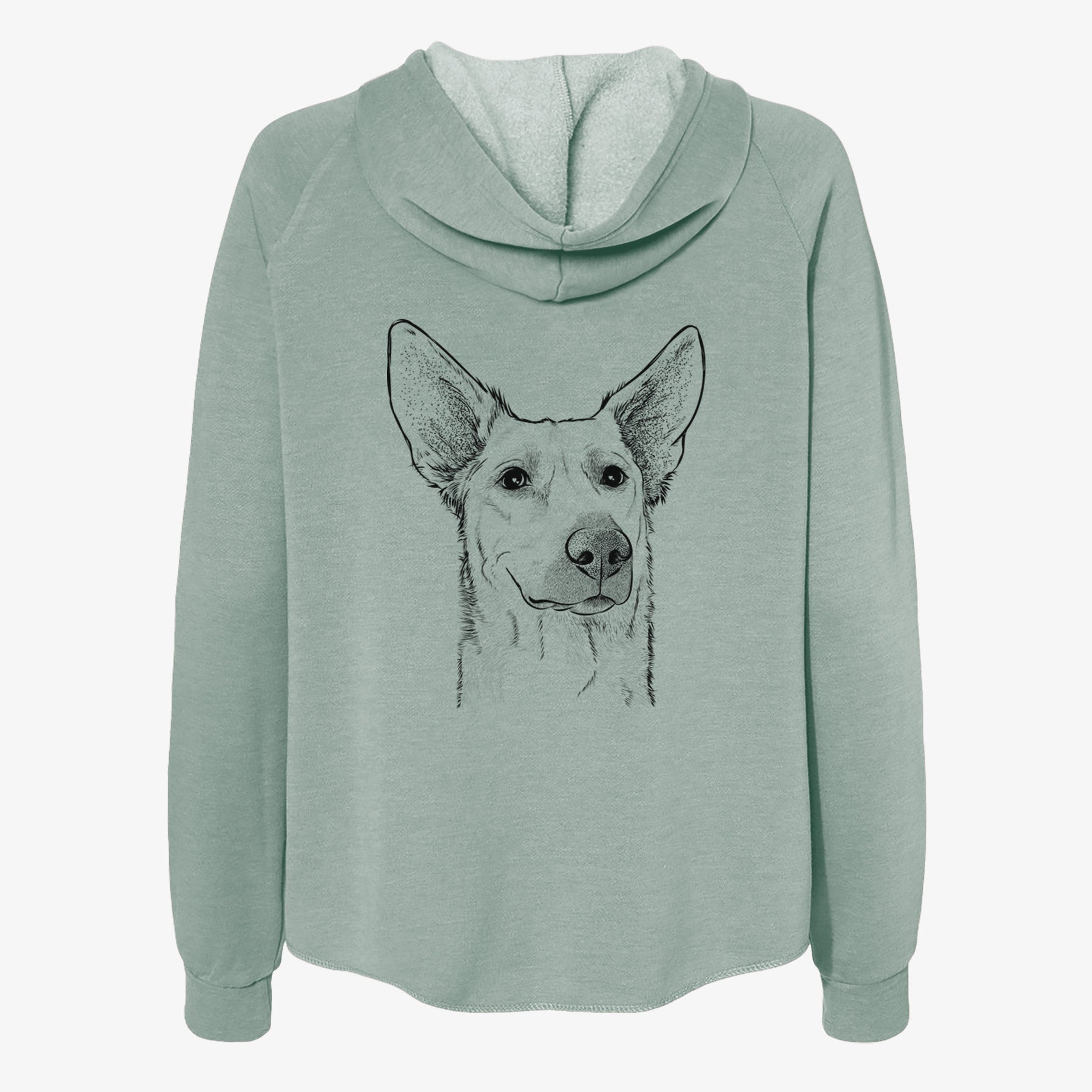 Ember the Shepherd Mix - Women's Cali Wave Zip-Up Sweatshirt