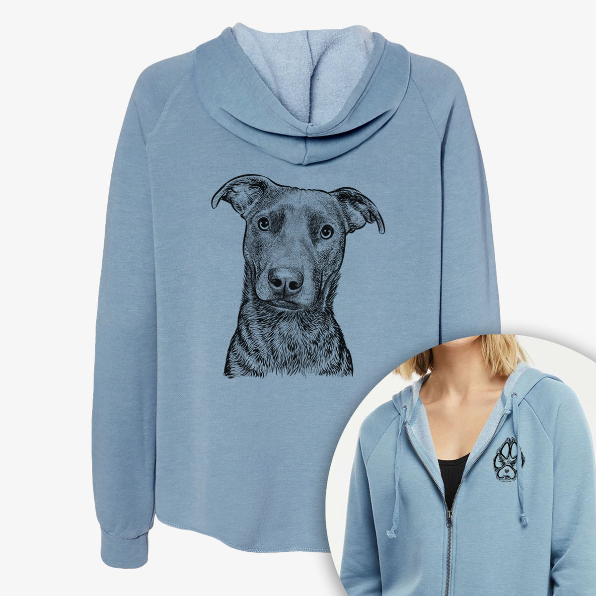 Embyr the Mixed Breed - Women&#39;s Cali Wave Zip-Up Sweatshirt