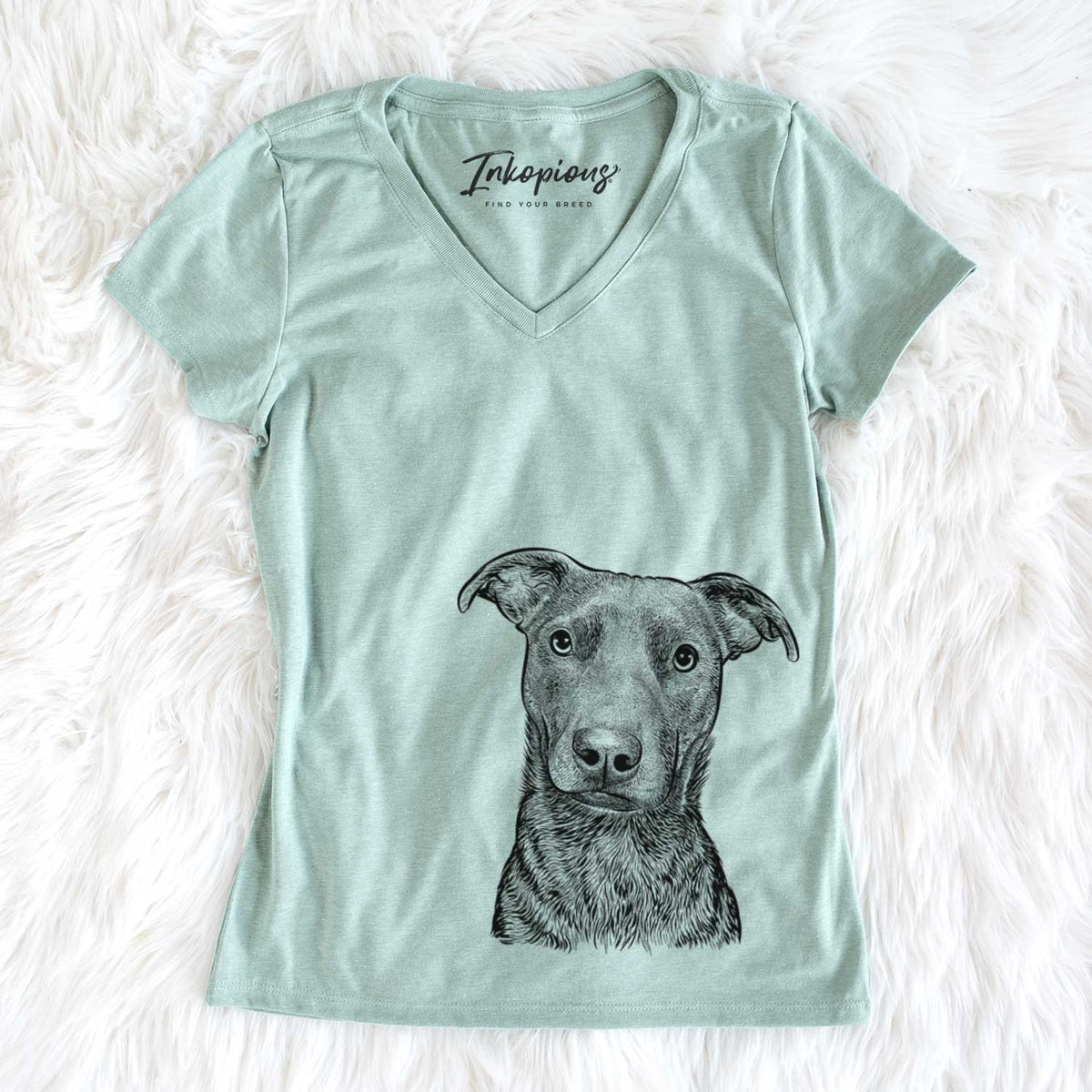 Embyr the Mixed Breed - Women&#39;s V-neck Shirt