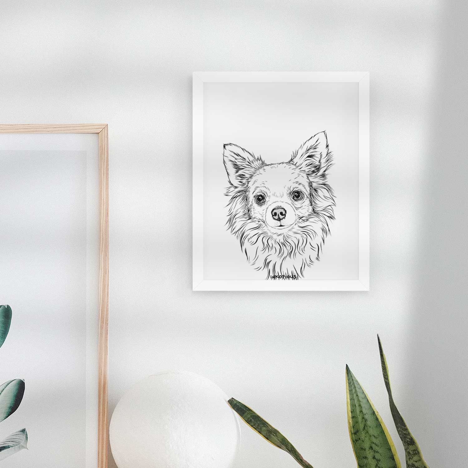 Emma the Longhaired Chihuahua Art Print