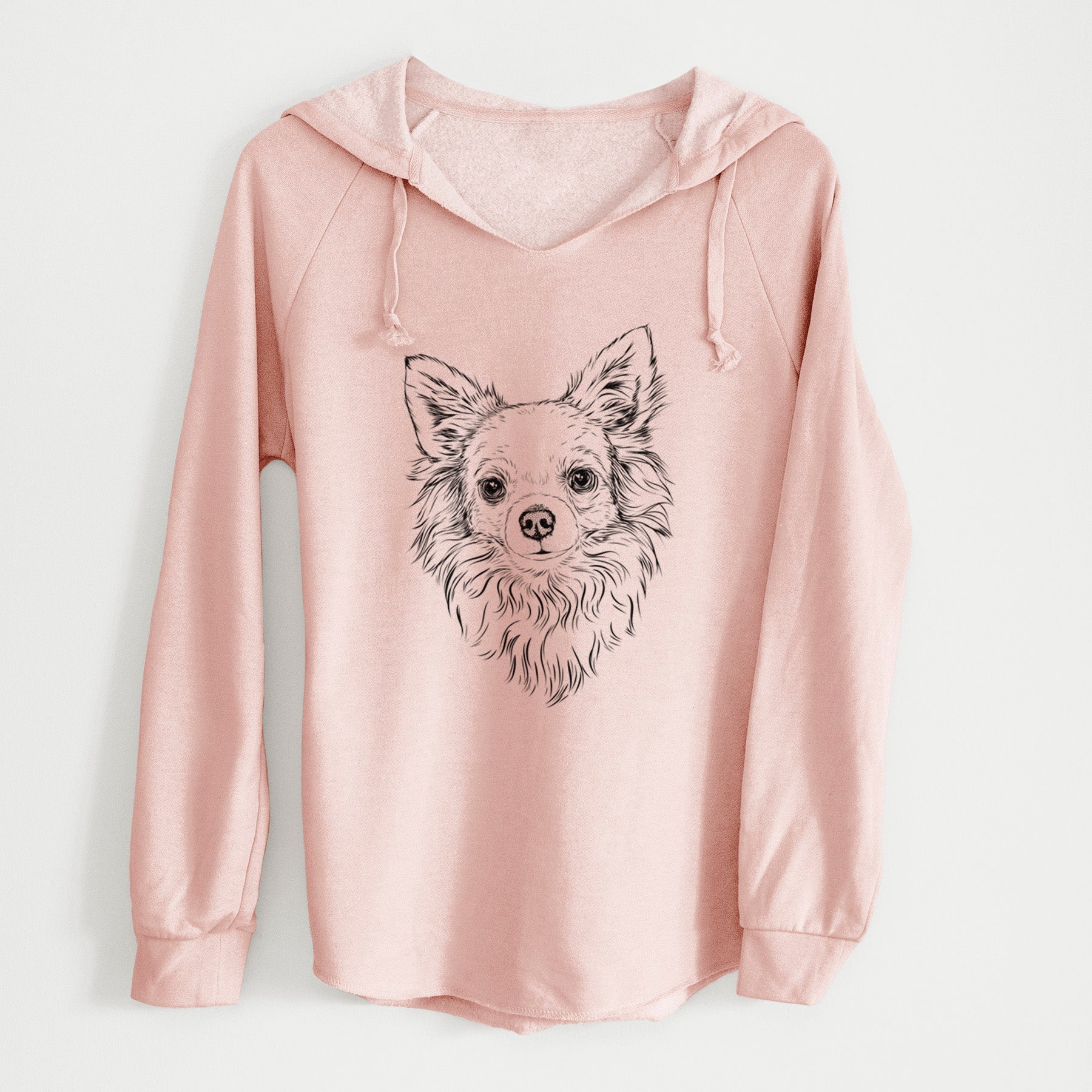Bare Emma the Longhaired Chihuahua - Cali Wave Hooded Sweatshirt