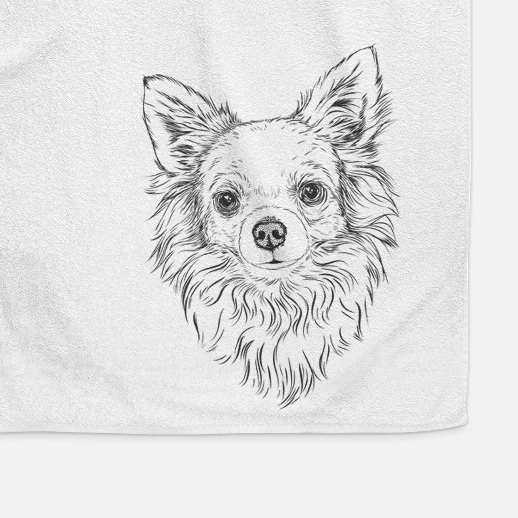 Emma the Longhaired Chihuahua Decorative Hand Towel