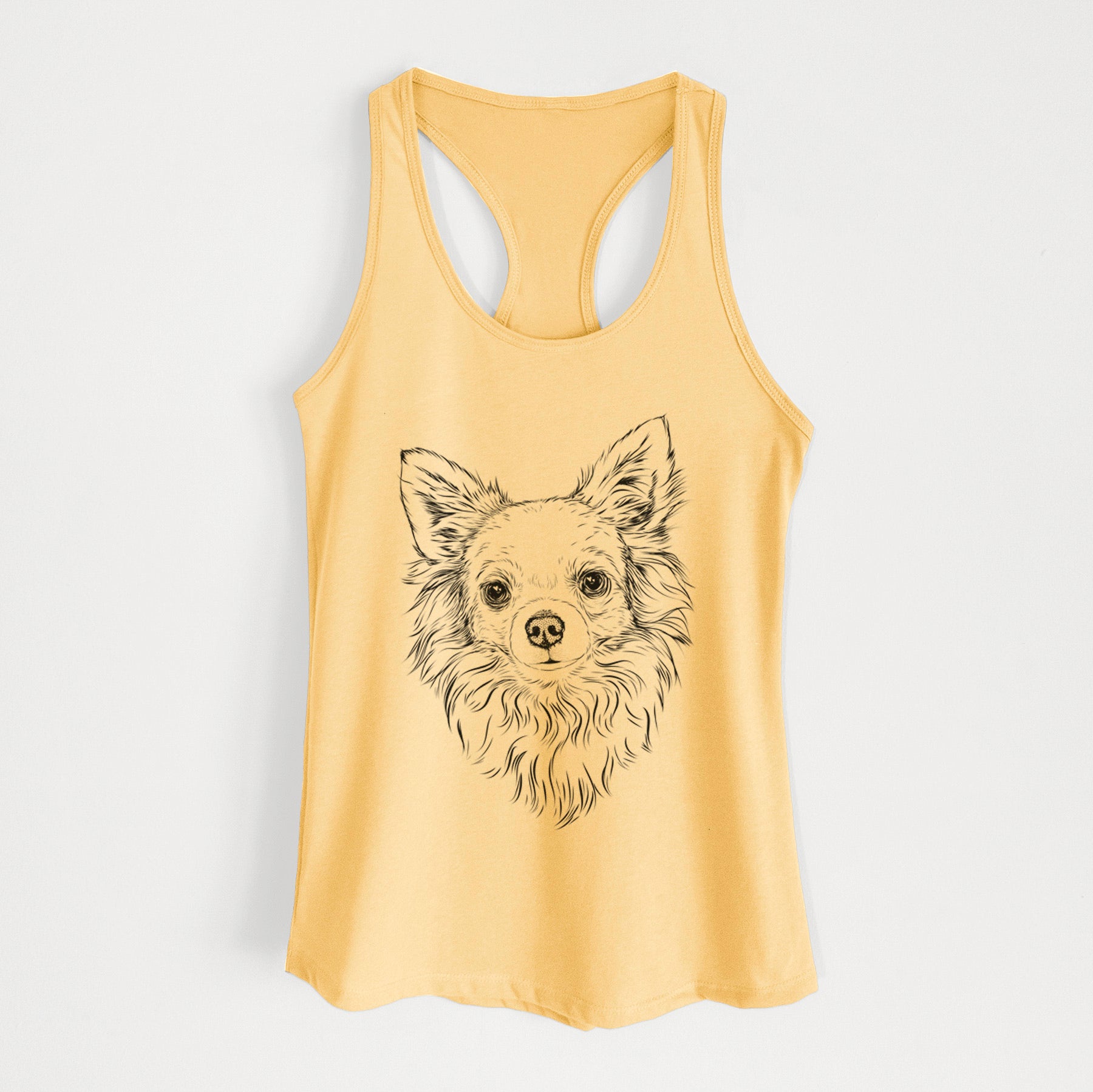 Emma the Longhaired Chihuahua - Women's Racerback Tanktop