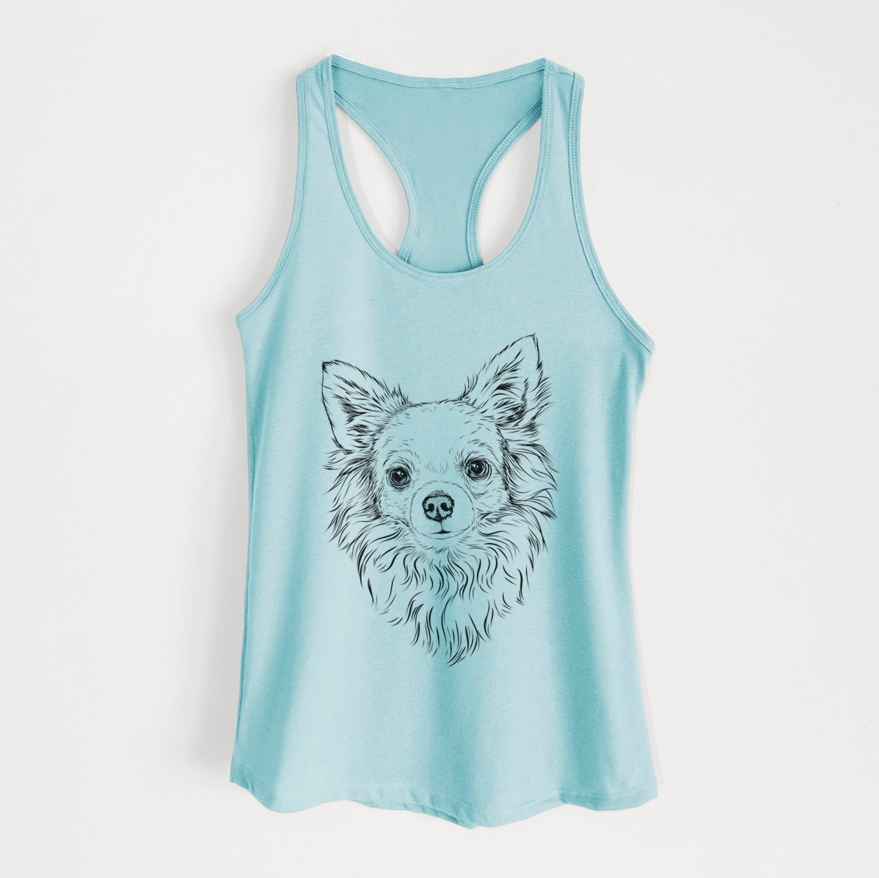 Emma the Longhaired Chihuahua - Women's Racerback Tanktop