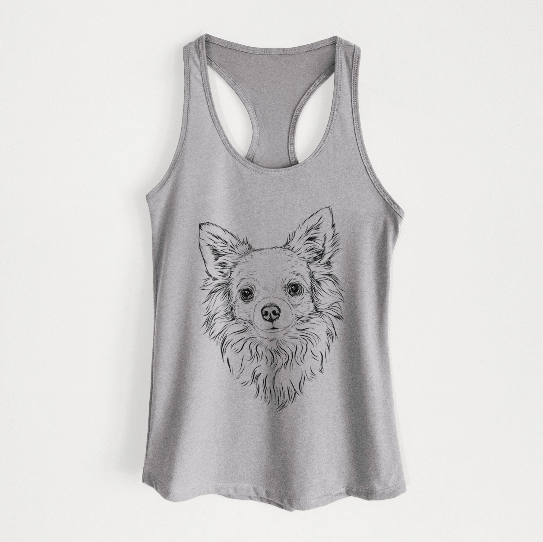 Emma the Longhaired Chihuahua - Women's Racerback Tanktop