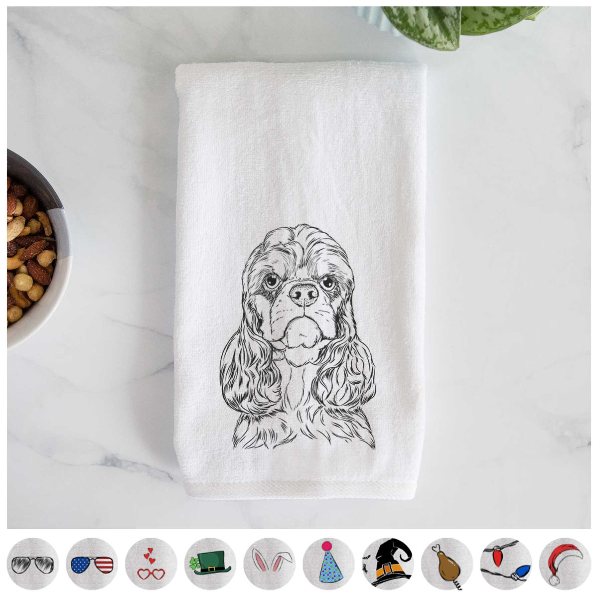 Emma the Cocker Spaniel Decorative Hand Towel