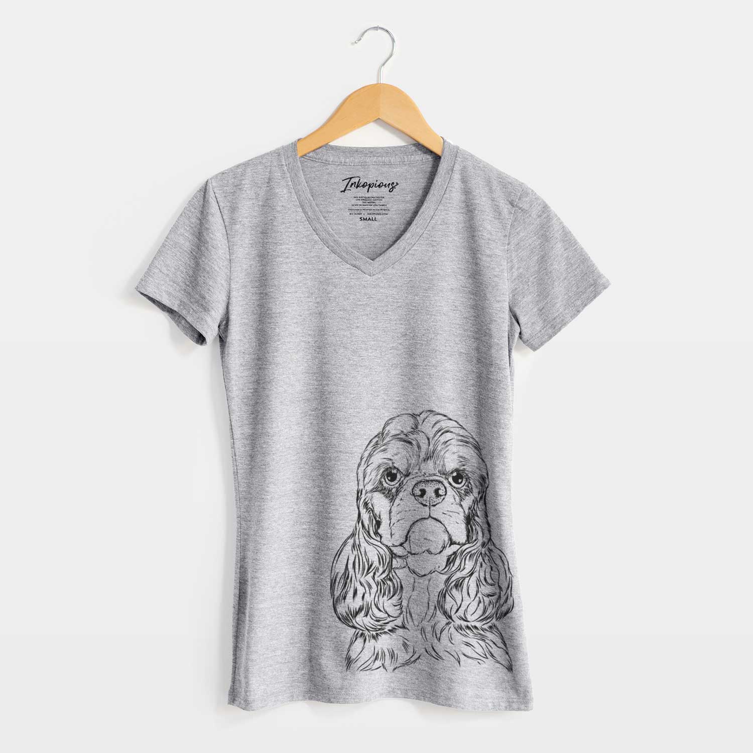 Bare Emma the Cocker Spaniel - Women's V-neck Shirt