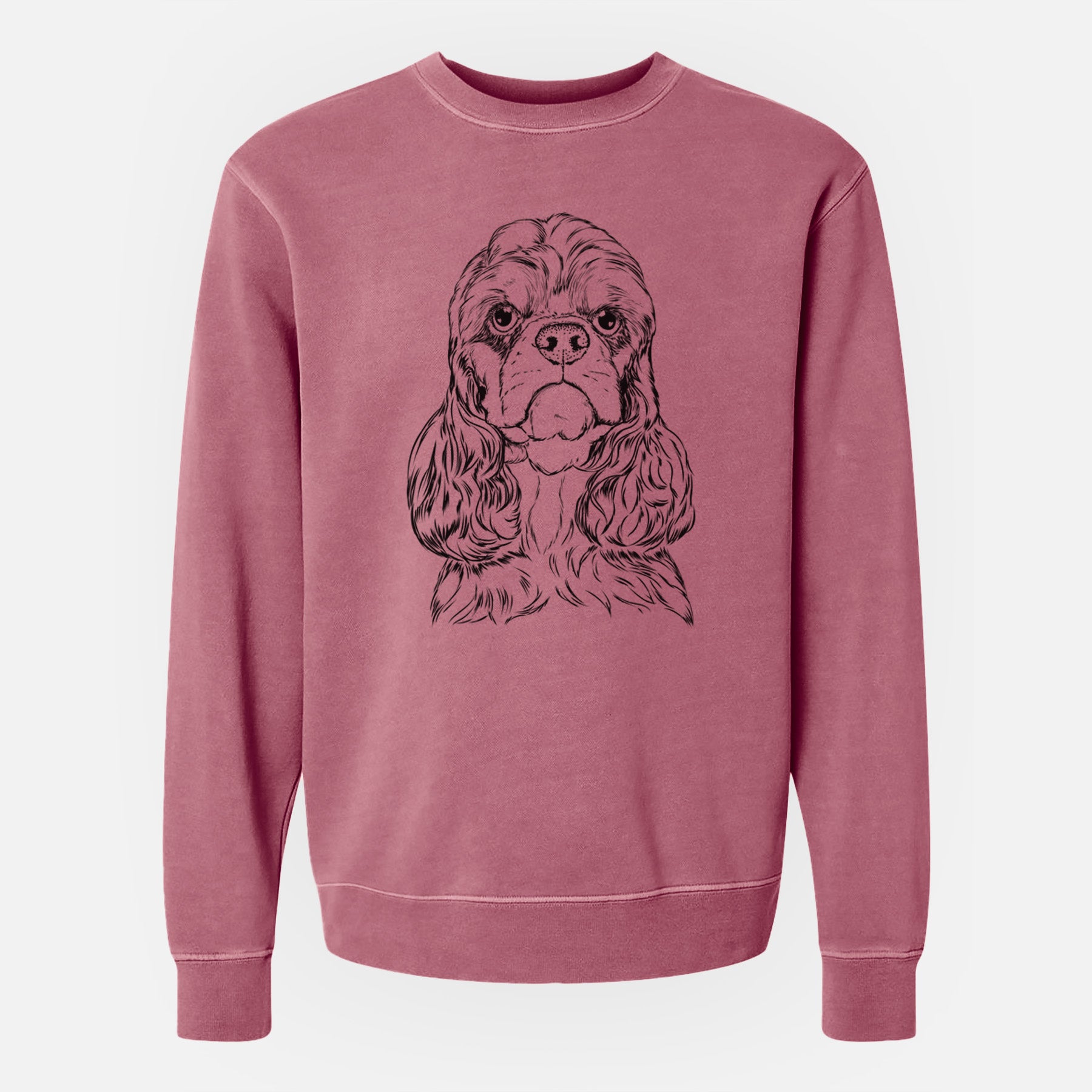 Bare Emma the Cocker Spaniel - Unisex Pigment Dyed Crew Sweatshirt