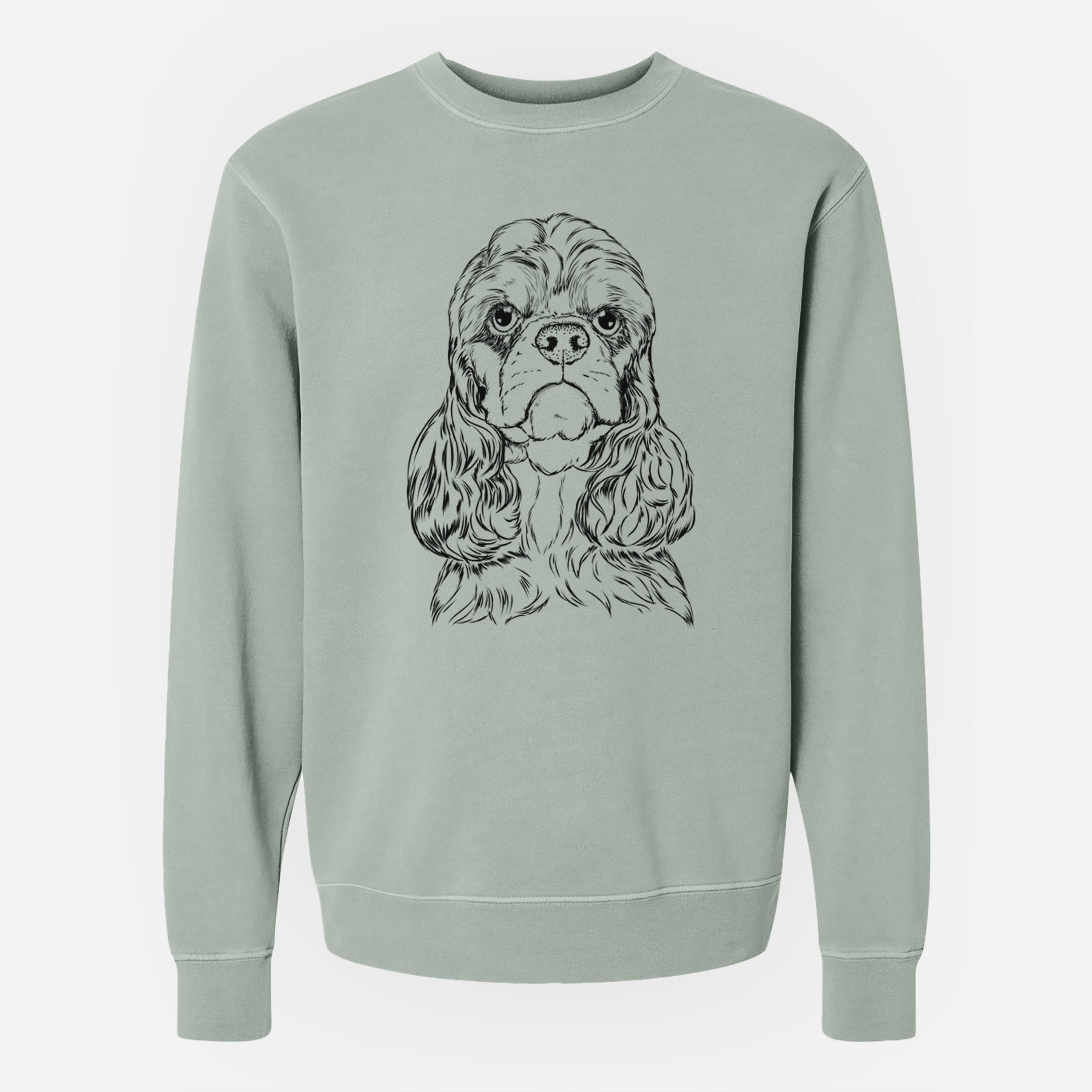 Bare Emma the Cocker Spaniel - Unisex Pigment Dyed Crew Sweatshirt