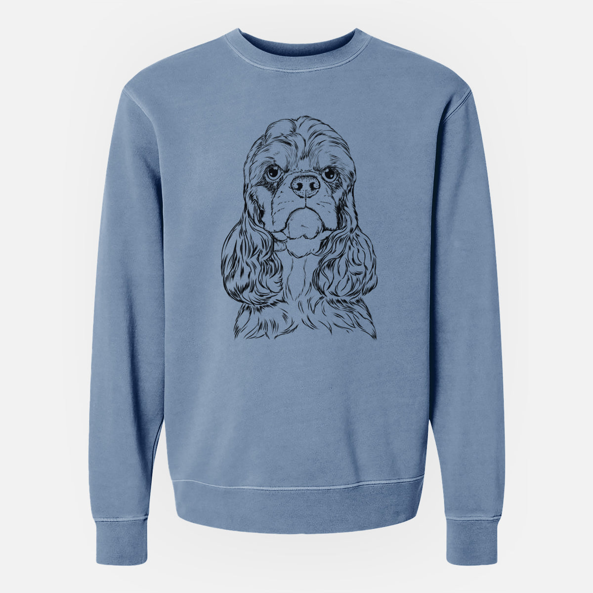 Bare Emma the Cocker Spaniel - Unisex Pigment Dyed Crew Sweatshirt