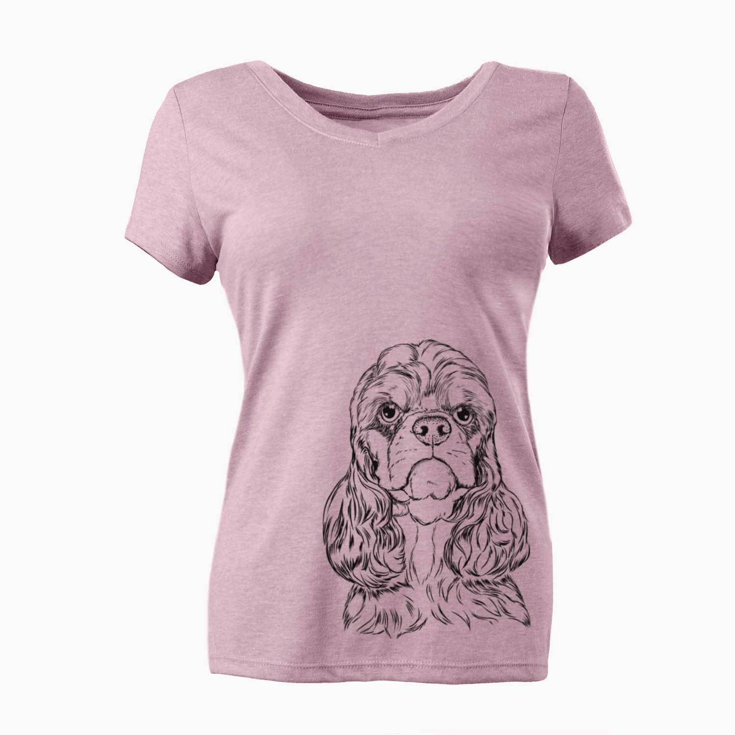 Bare Emma the Cocker Spaniel - Women's V-neck Shirt