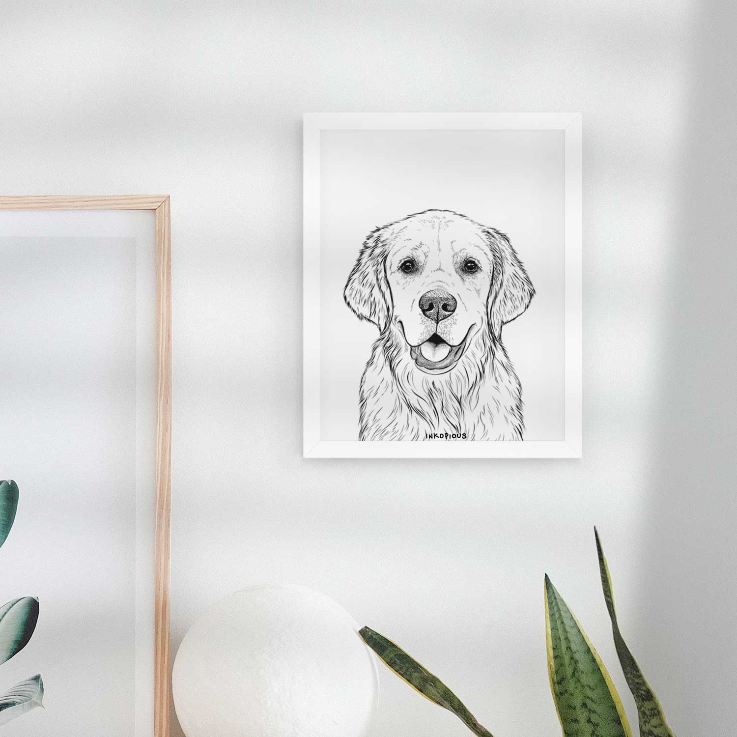 Emma the Golden Retriever Art Print