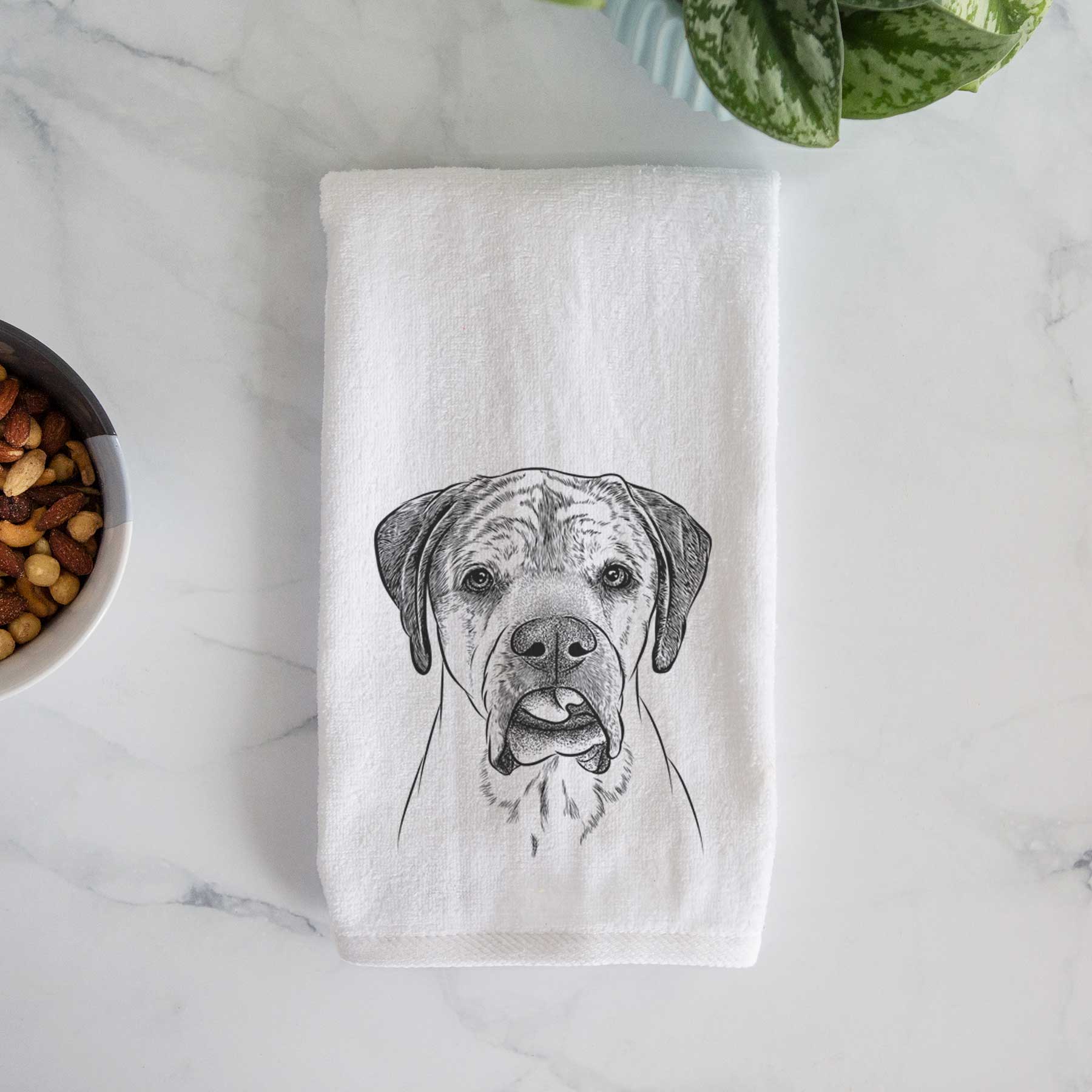 Emma the English Mastiff Decorative Hand Towel