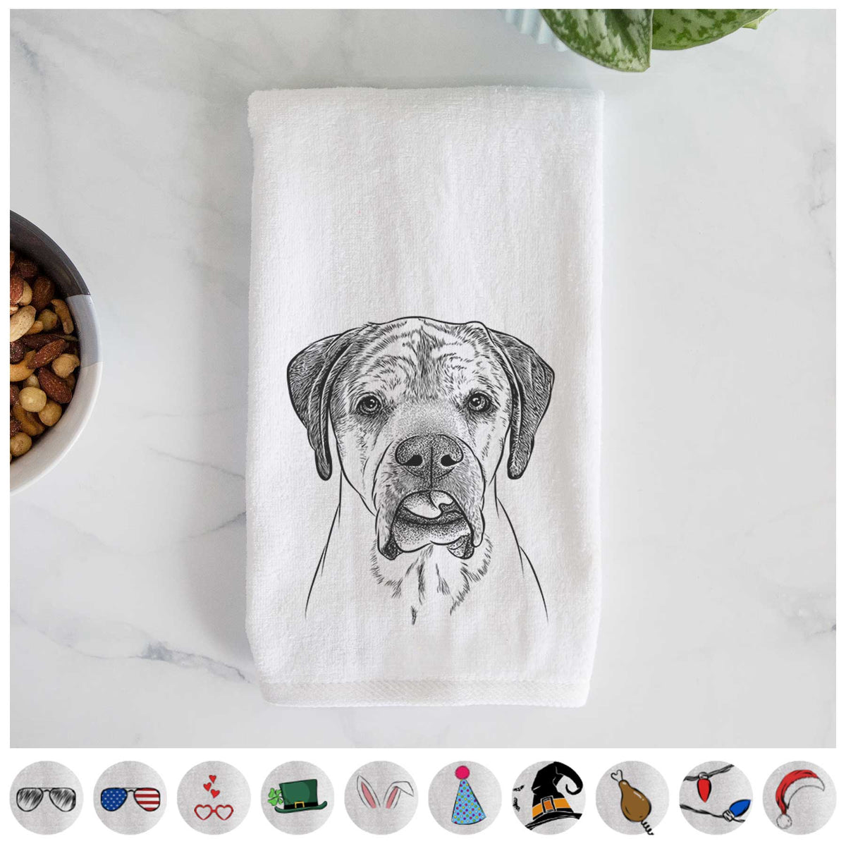 Emma the English Mastiff Decorative Hand Towel