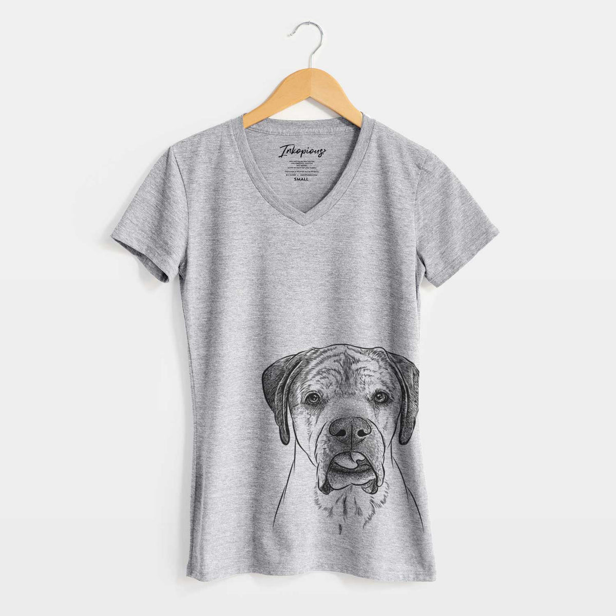 Bare Emma the English Mastiff - Women's V-neck Shirt