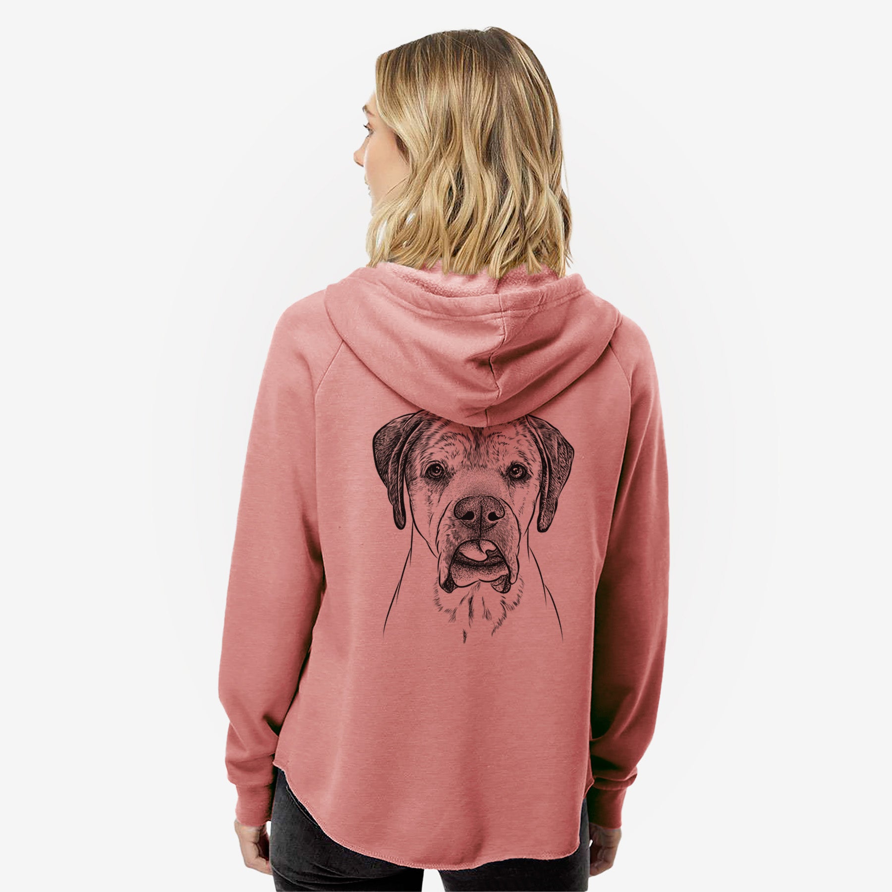 Emma the English Mastiff - Women's Cali Wave Zip-Up Sweatshirt