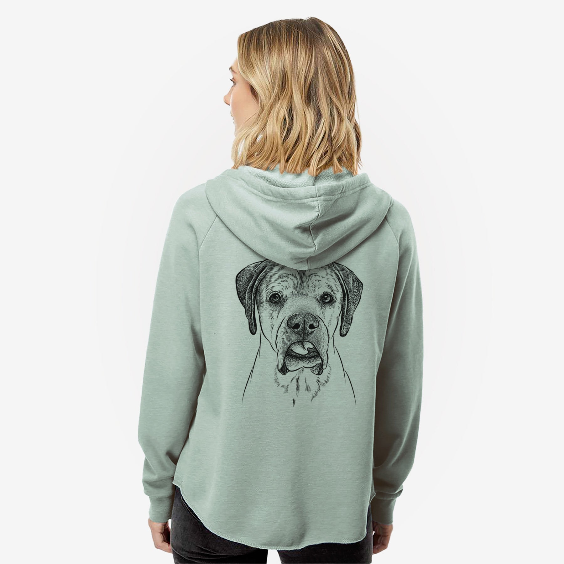 Emma the English Mastiff - Women's Cali Wave Zip-Up Sweatshirt