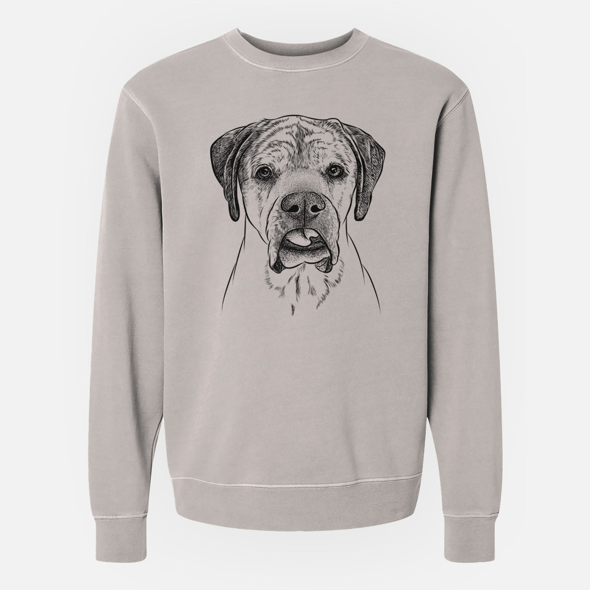 Bare Emma the English Mastiff - Unisex Pigment Dyed Crew Sweatshirt