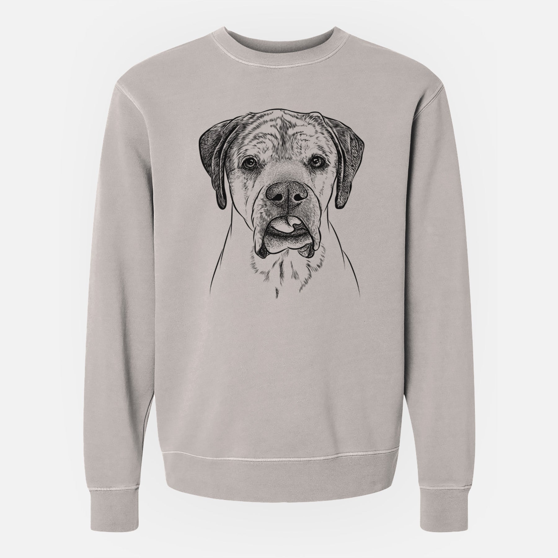 Bare Emma the English Mastiff - Unisex Pigment Dyed Crew Sweatshirt