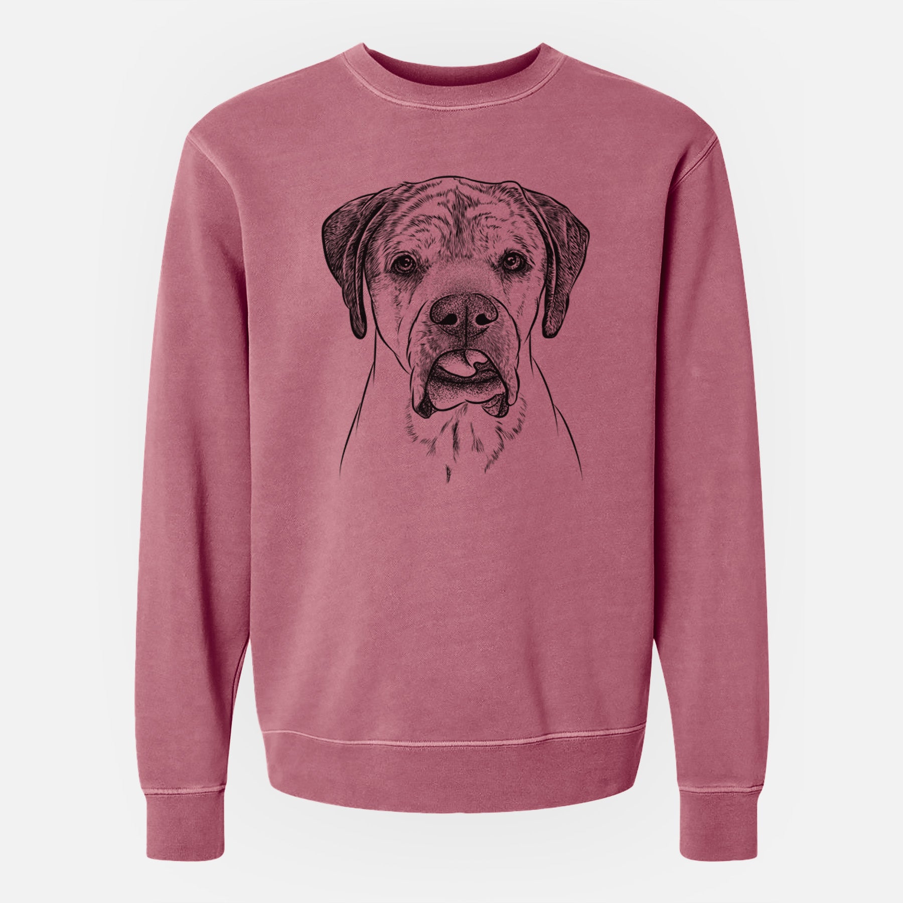 Bare Emma the English Mastiff - Unisex Pigment Dyed Crew Sweatshirt