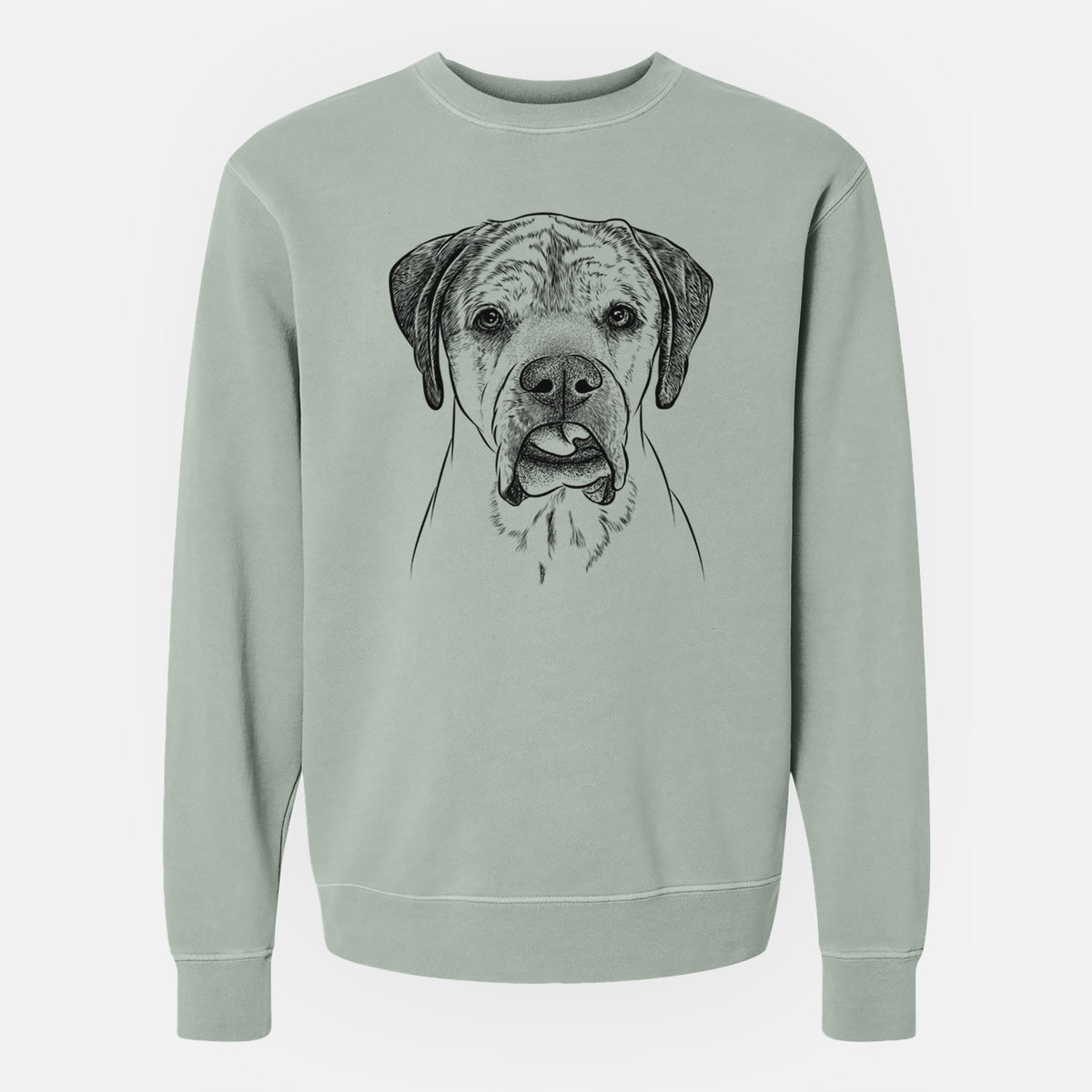 Bare Emma the English Mastiff - Unisex Pigment Dyed Crew Sweatshirt