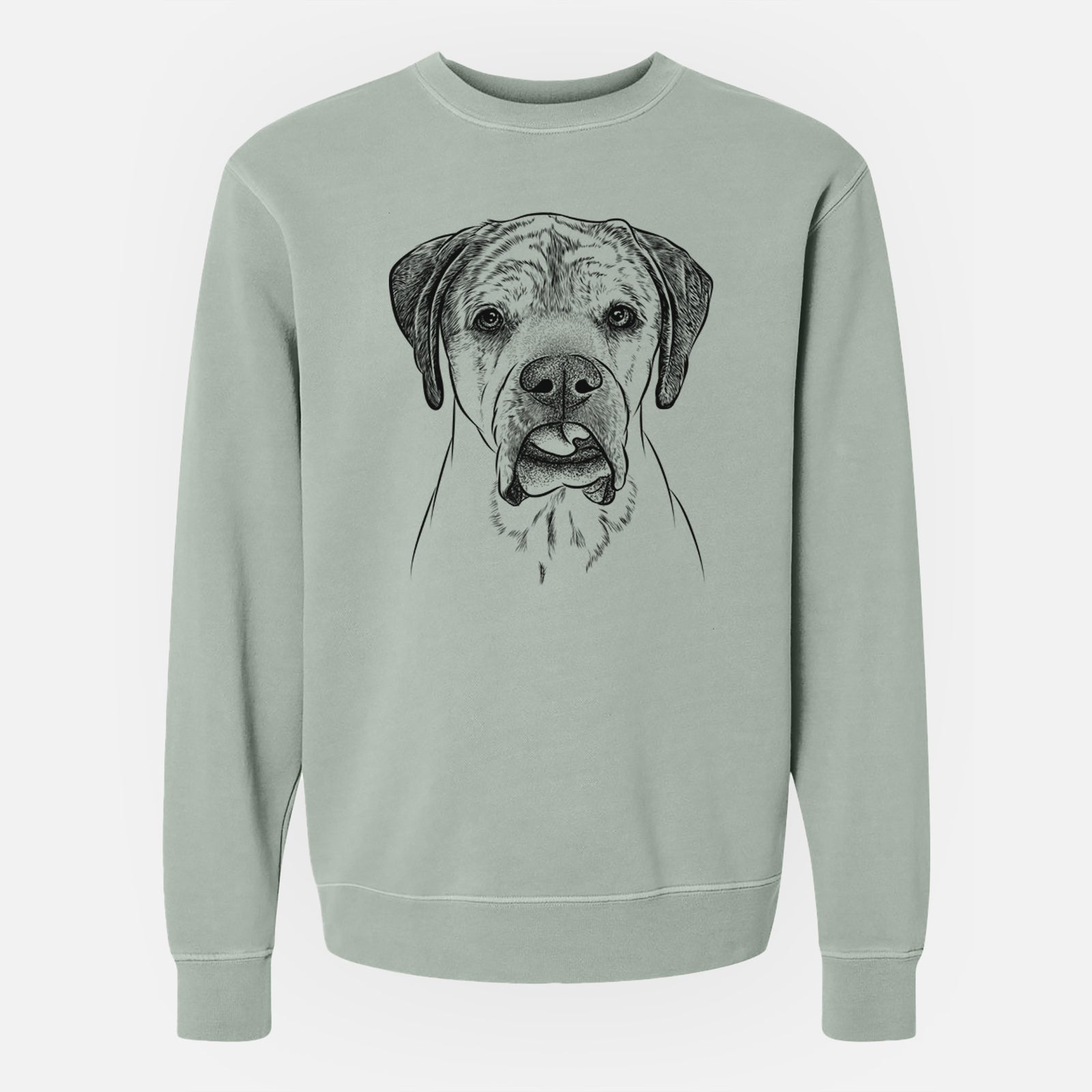 Bare Emma the English Mastiff - Unisex Pigment Dyed Crew Sweatshirt
