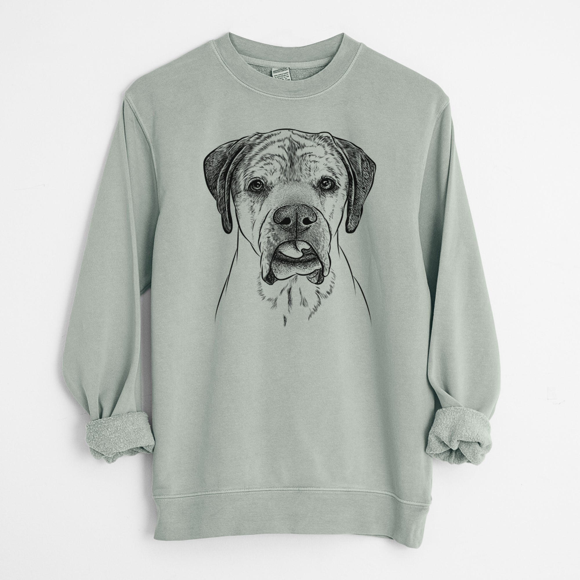 Bare Emma the English Mastiff - Unisex Pigment Dyed Crew Sweatshirt