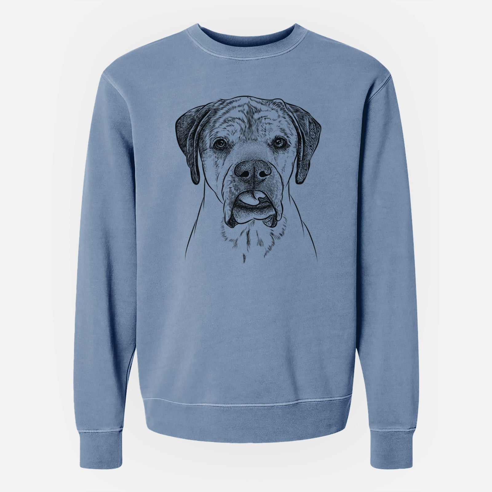 Bare Emma the English Mastiff - Unisex Pigment Dyed Crew Sweatshirt
