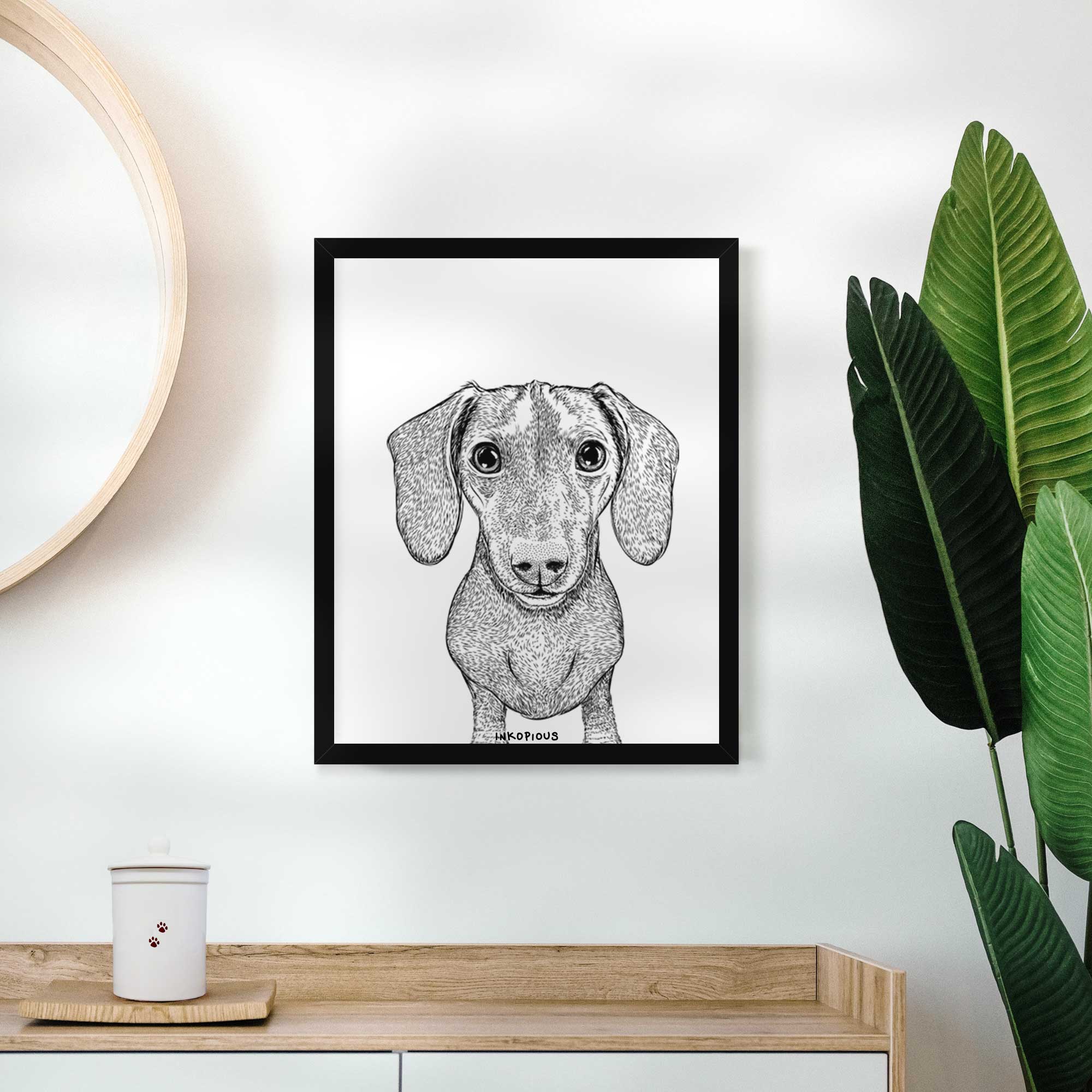 Ernie the Mini Dachshund Art Print