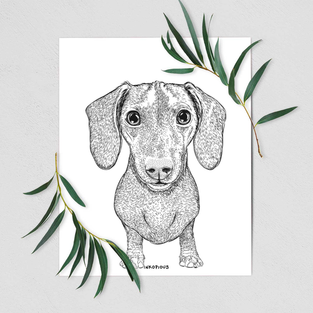 Ernie the Mini Dachshund Art Print