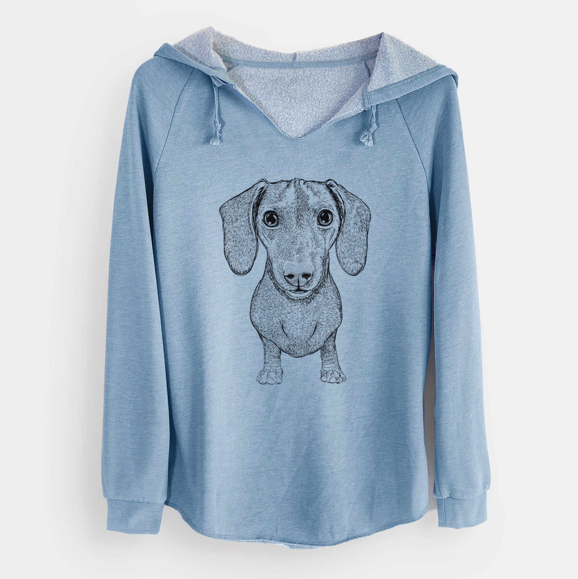 Bare Ernie the Mini Dachshund - Cali Wave Hooded Sweatshirt