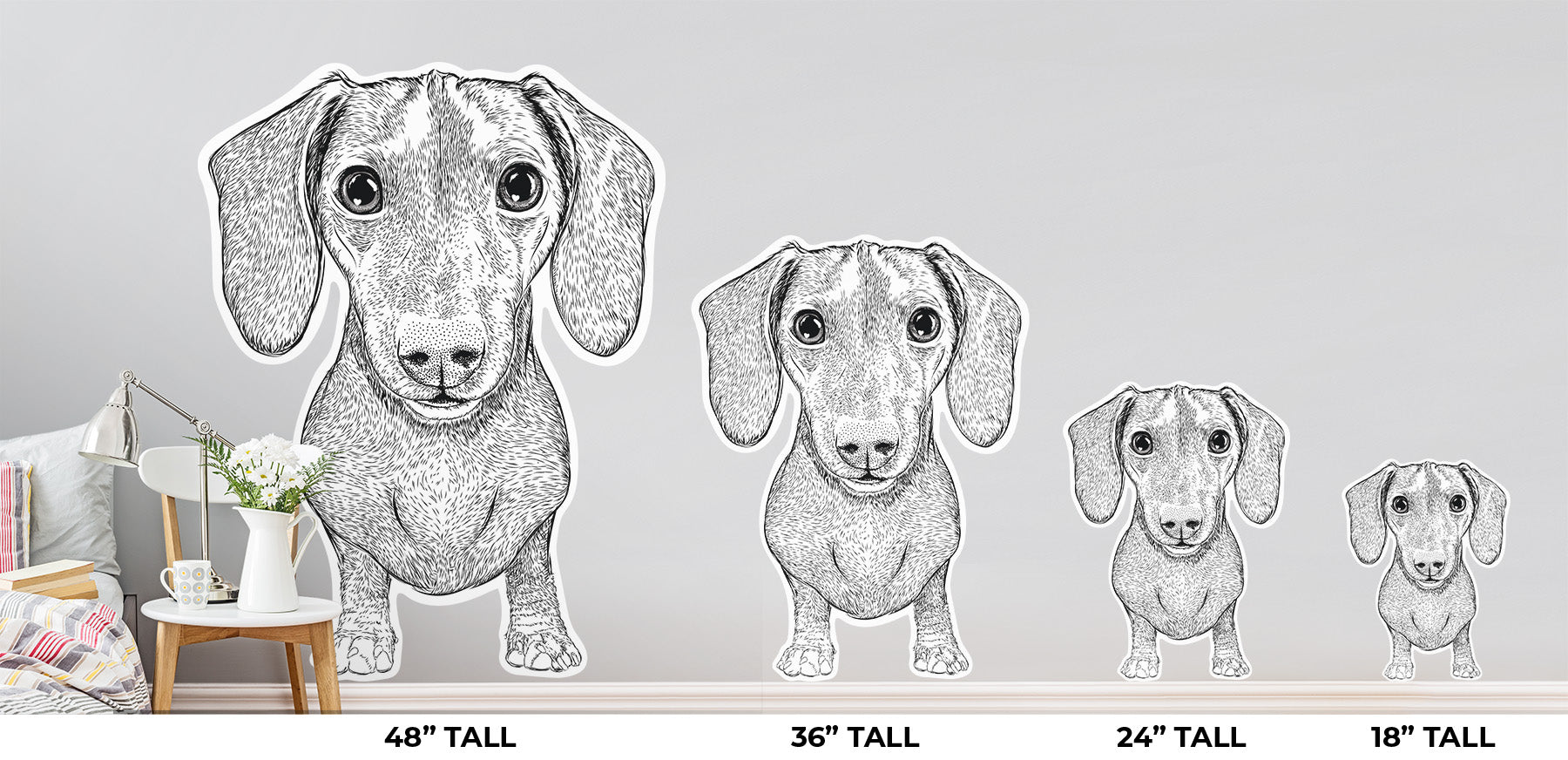 Ernie the Mini Dachshund - Wall Decal