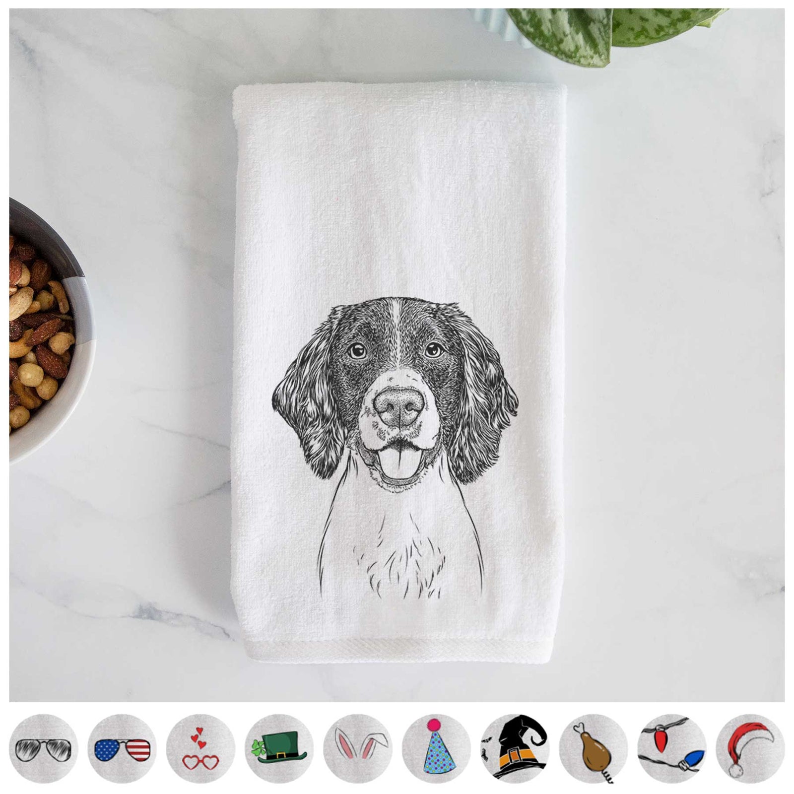 Ever the English Springer Spaniel Decorative Hand Towel