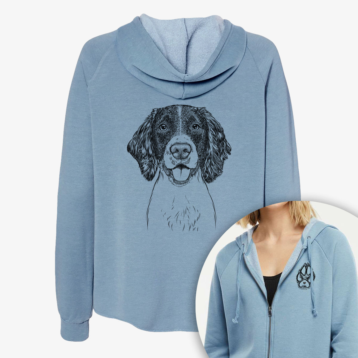 Ever the English Springer Spaniel - Women&#39;s Cali Wave Zip-Up Sweatshirt