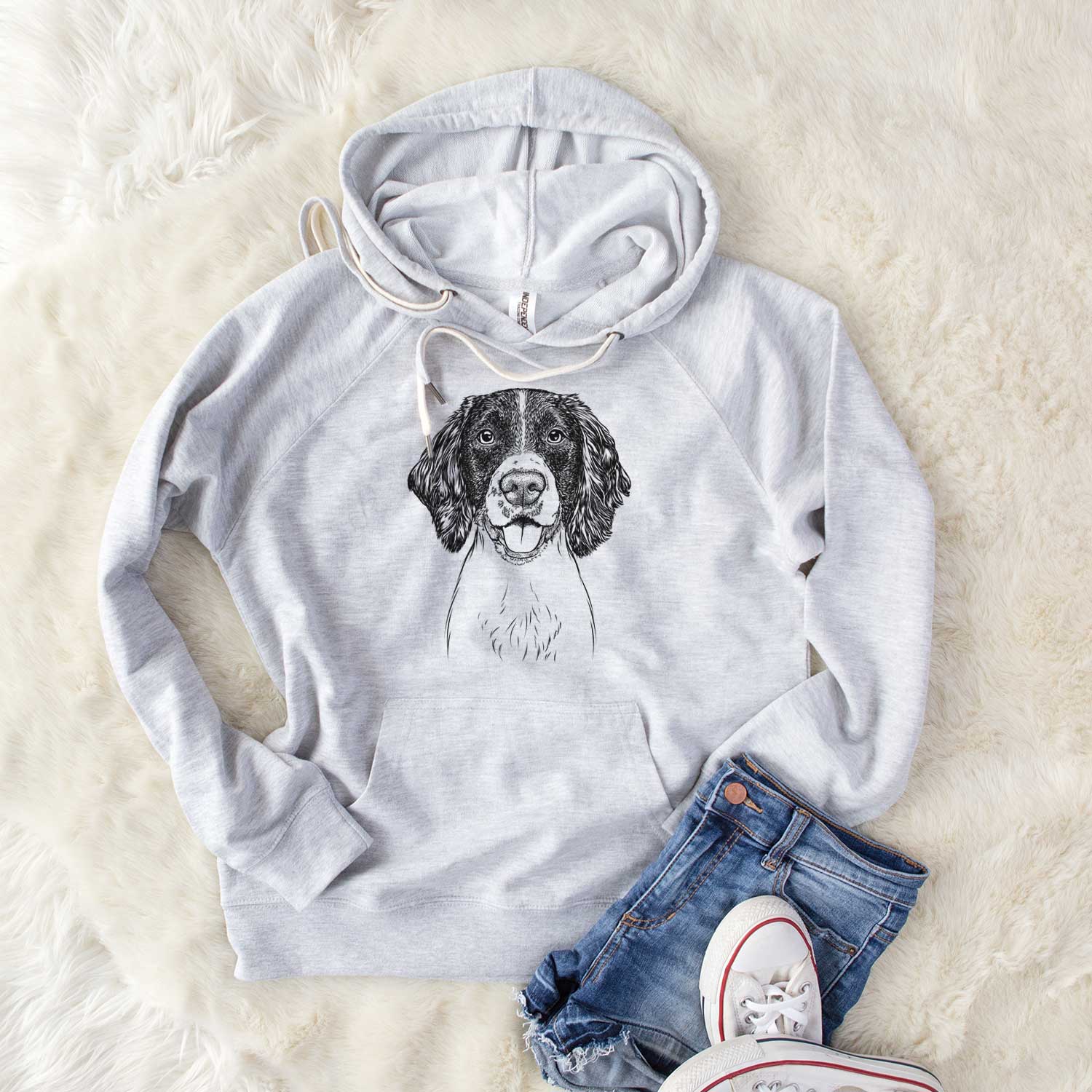 Ever the English Springer Spaniel - Unisex Loopback Terry Hoodie