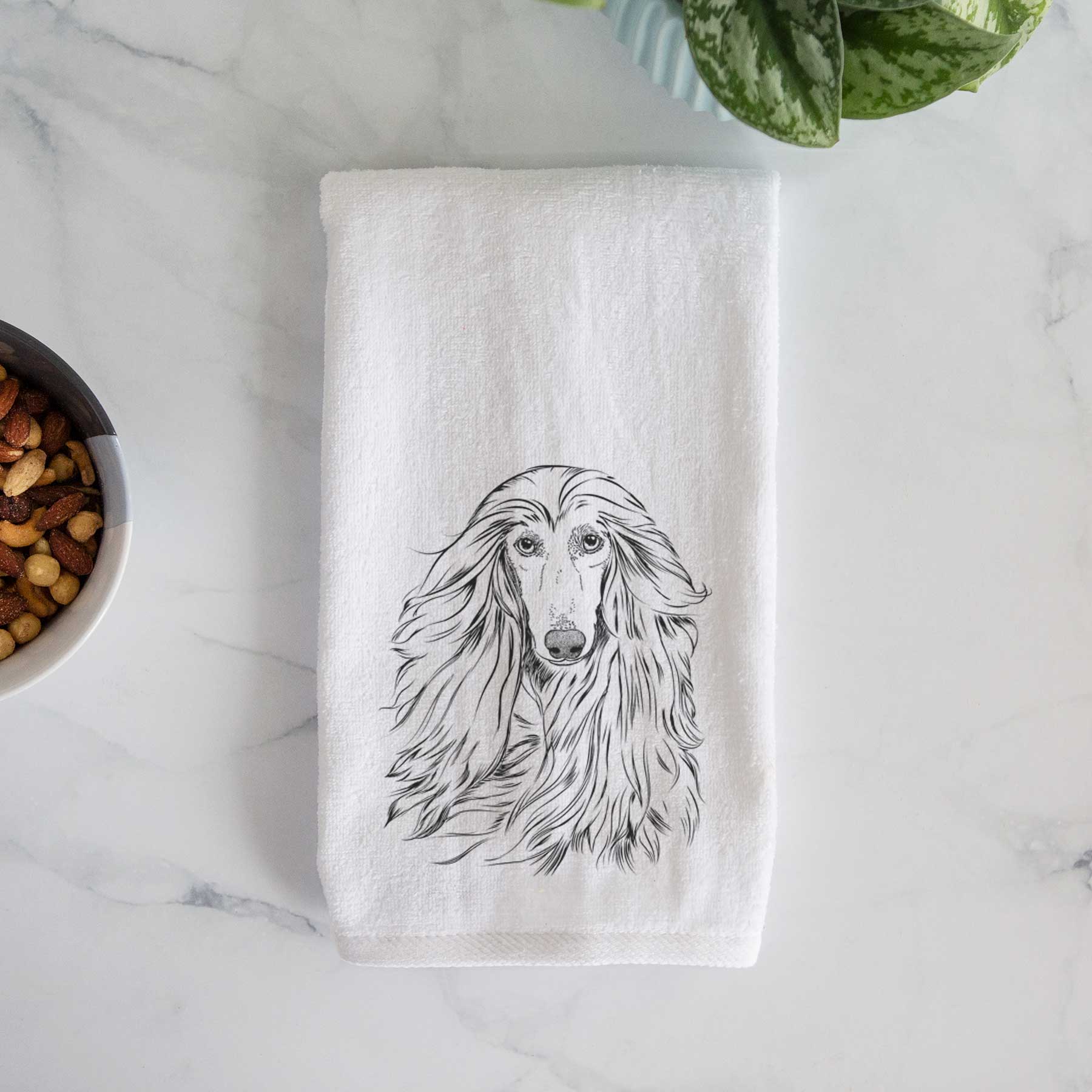 Fabio the Afghan Hound Decorative Hand Towel