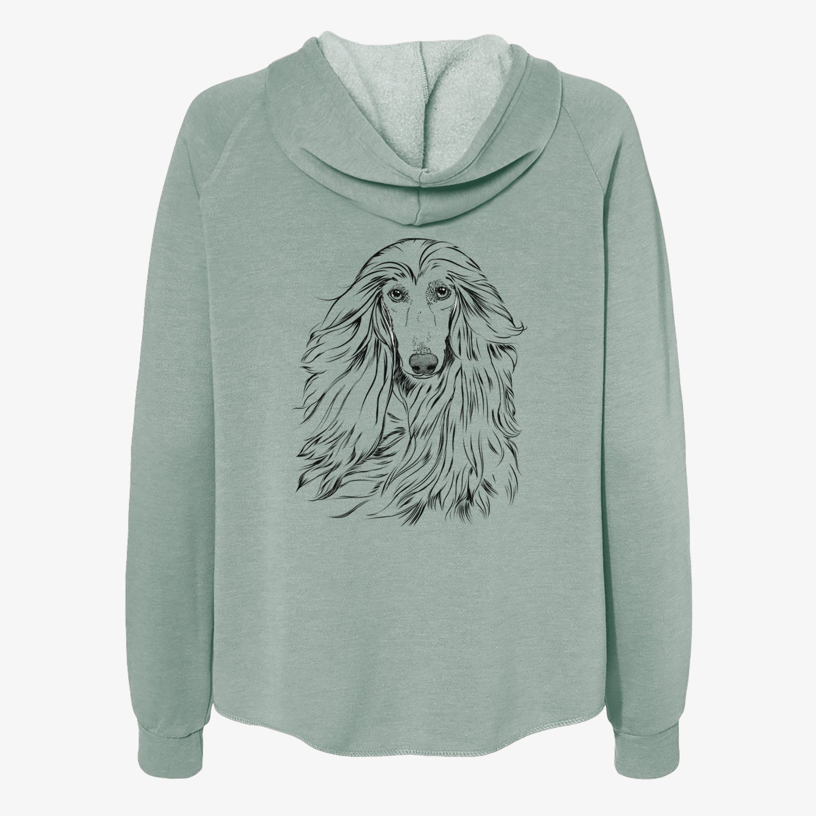 Fabio the Afghan Hound - Women's Cali Wave Zip-Up Sweatshirt