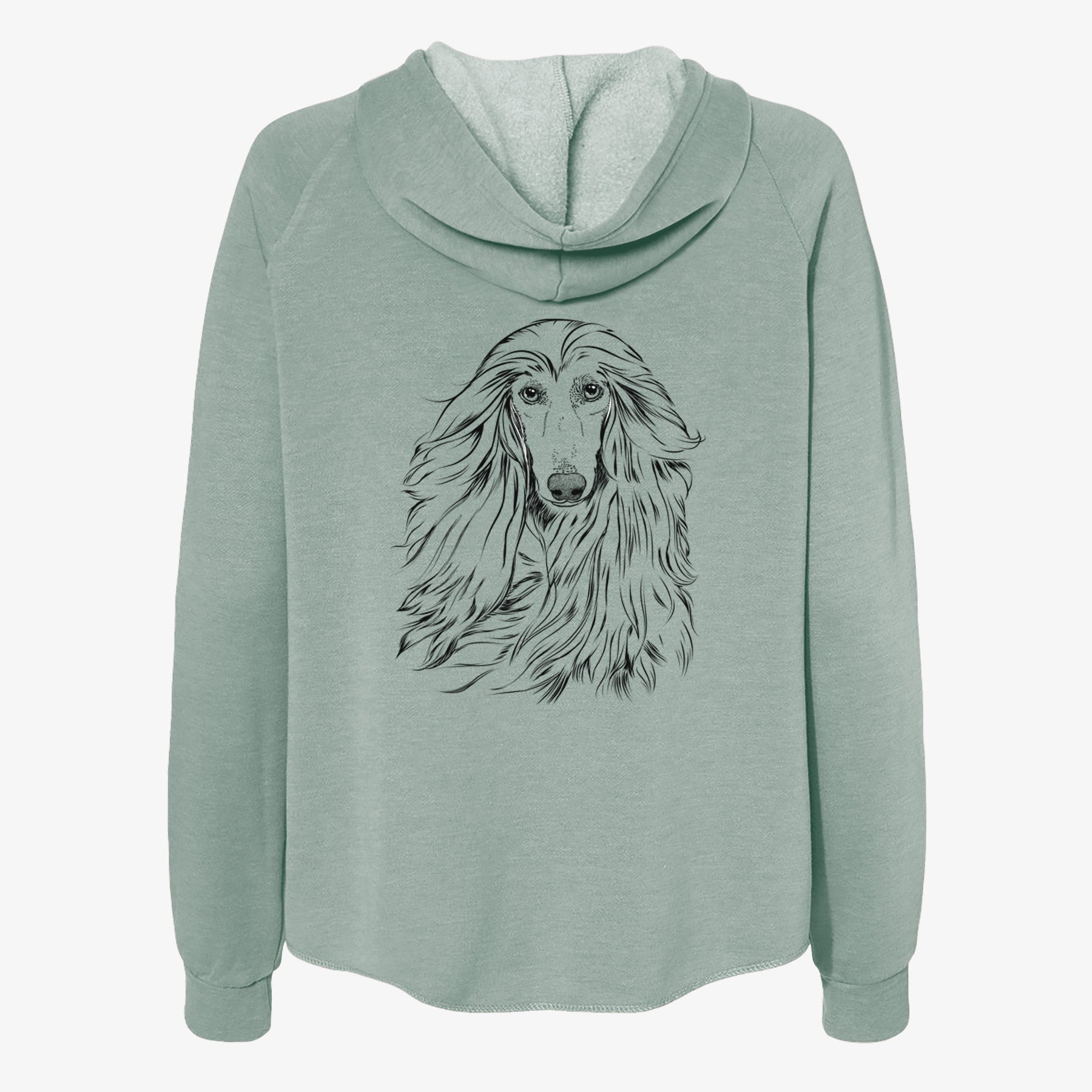 Fabio the Afghan Hound - Women's Cali Wave Zip-Up Sweatshirt