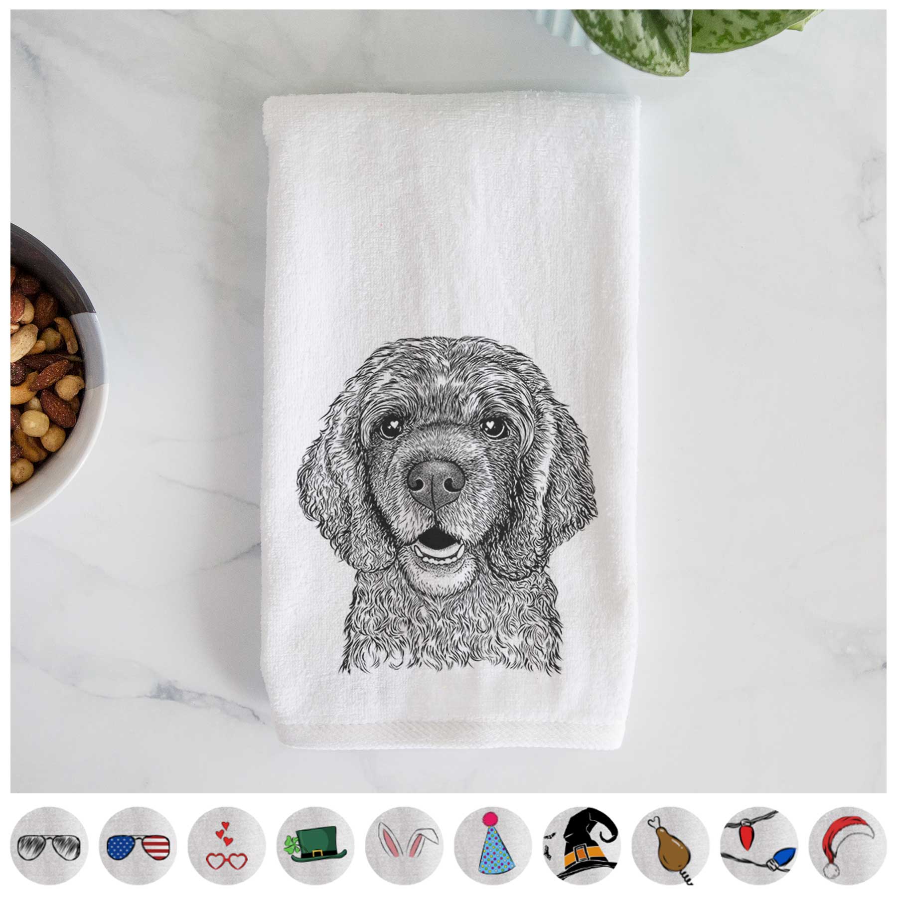 Fannie Mae the Cocker Spaniel Decorative Hand Towel