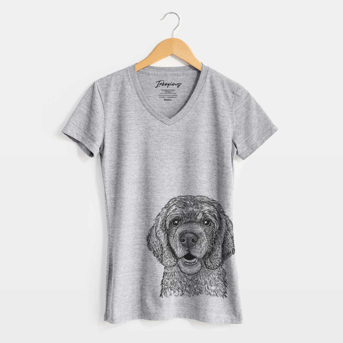 Bare Fannie Mae the Cocker Spaniel - Women's V-neck Shirt