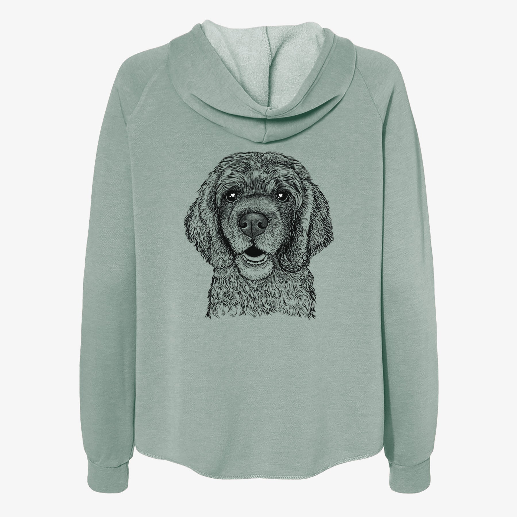 Fannie Mae the Cocker Spaniel - Women's Cali Wave Zip-Up Sweatshirt