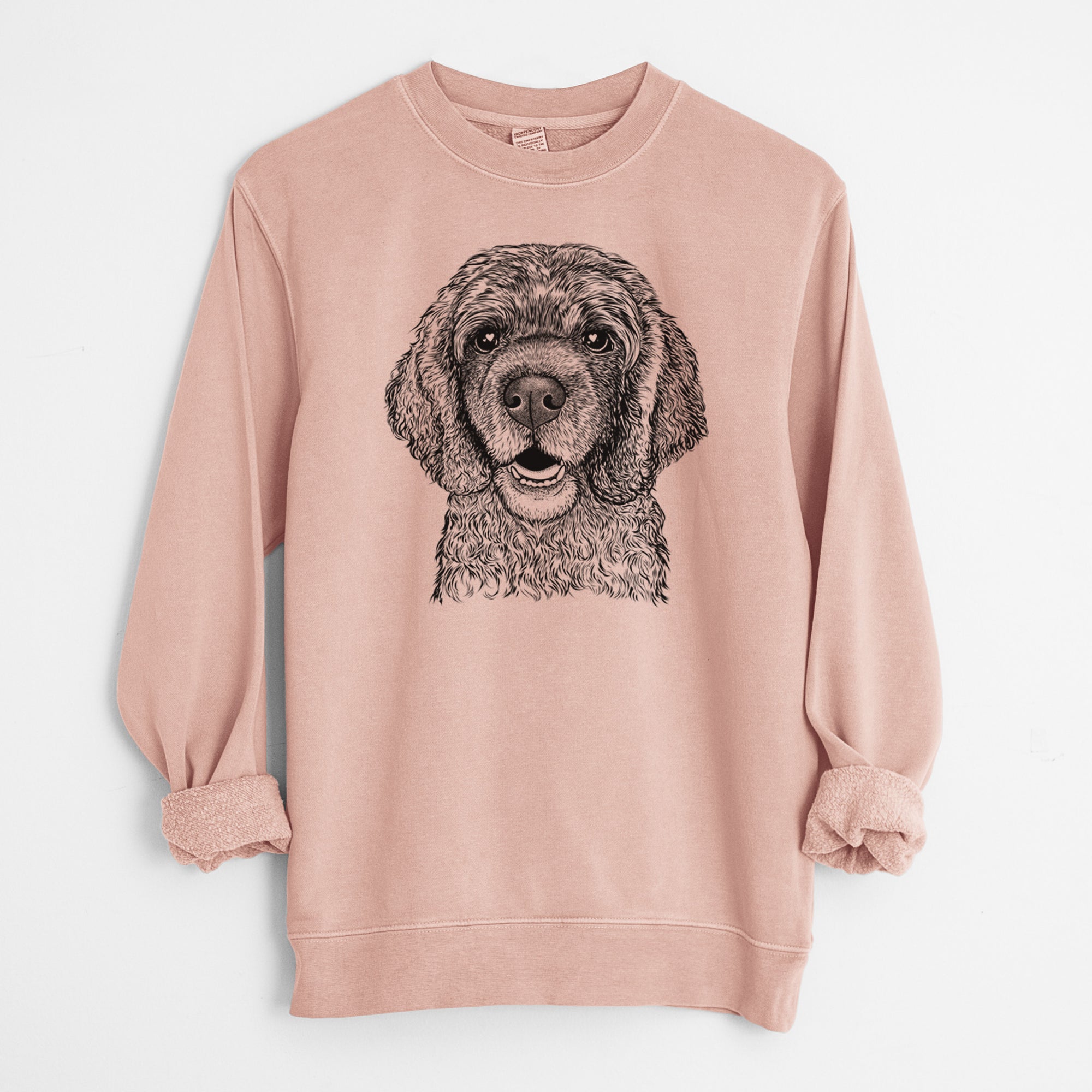 Bare Fannie Mae the Cocker Spaniel - Unisex Pigment Dyed Crew Sweatshirt