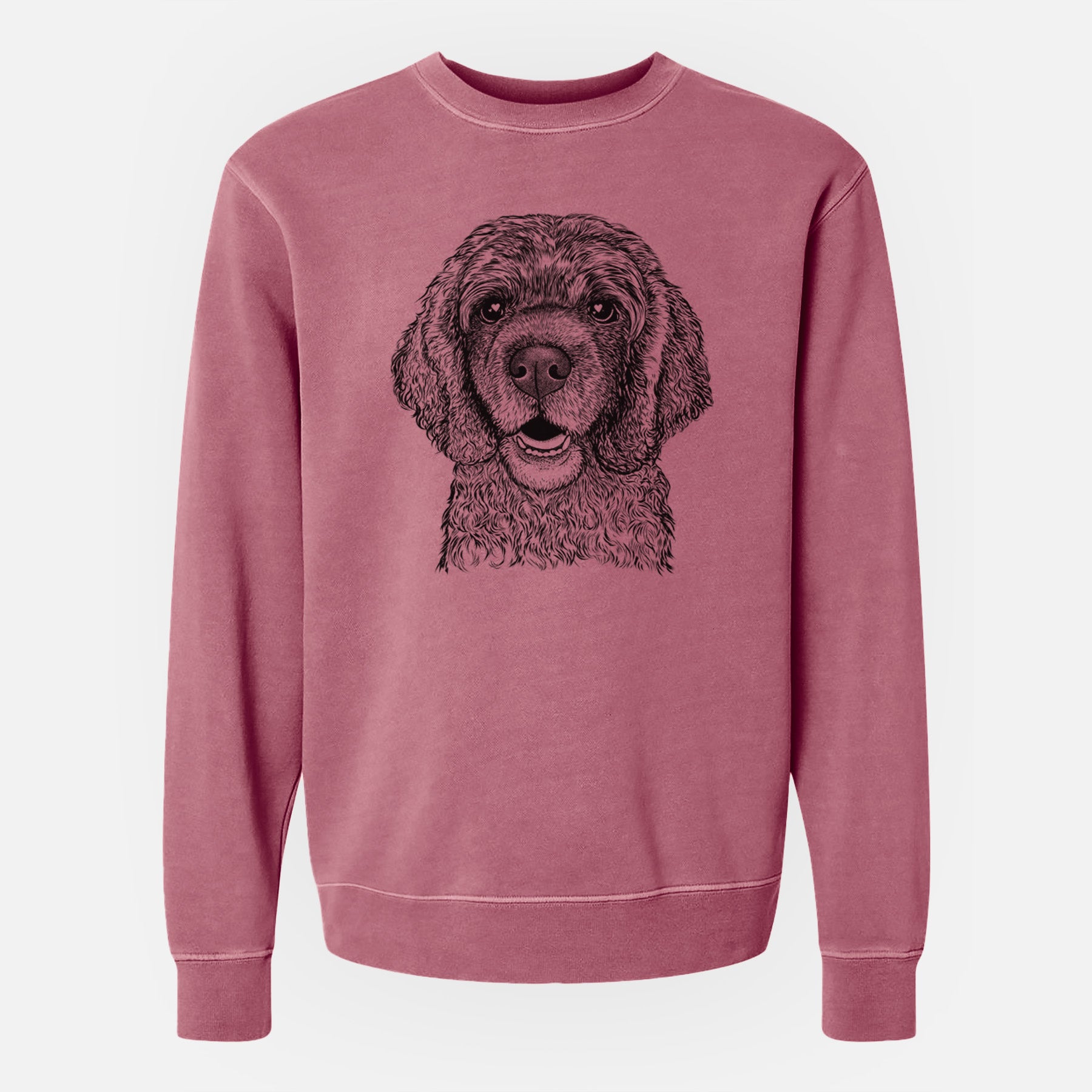 Bare Fannie Mae the Cocker Spaniel - Unisex Pigment Dyed Crew Sweatshirt