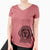 Bare Fannie Mae the Cocker Spaniel - Women's V-neck Shirt