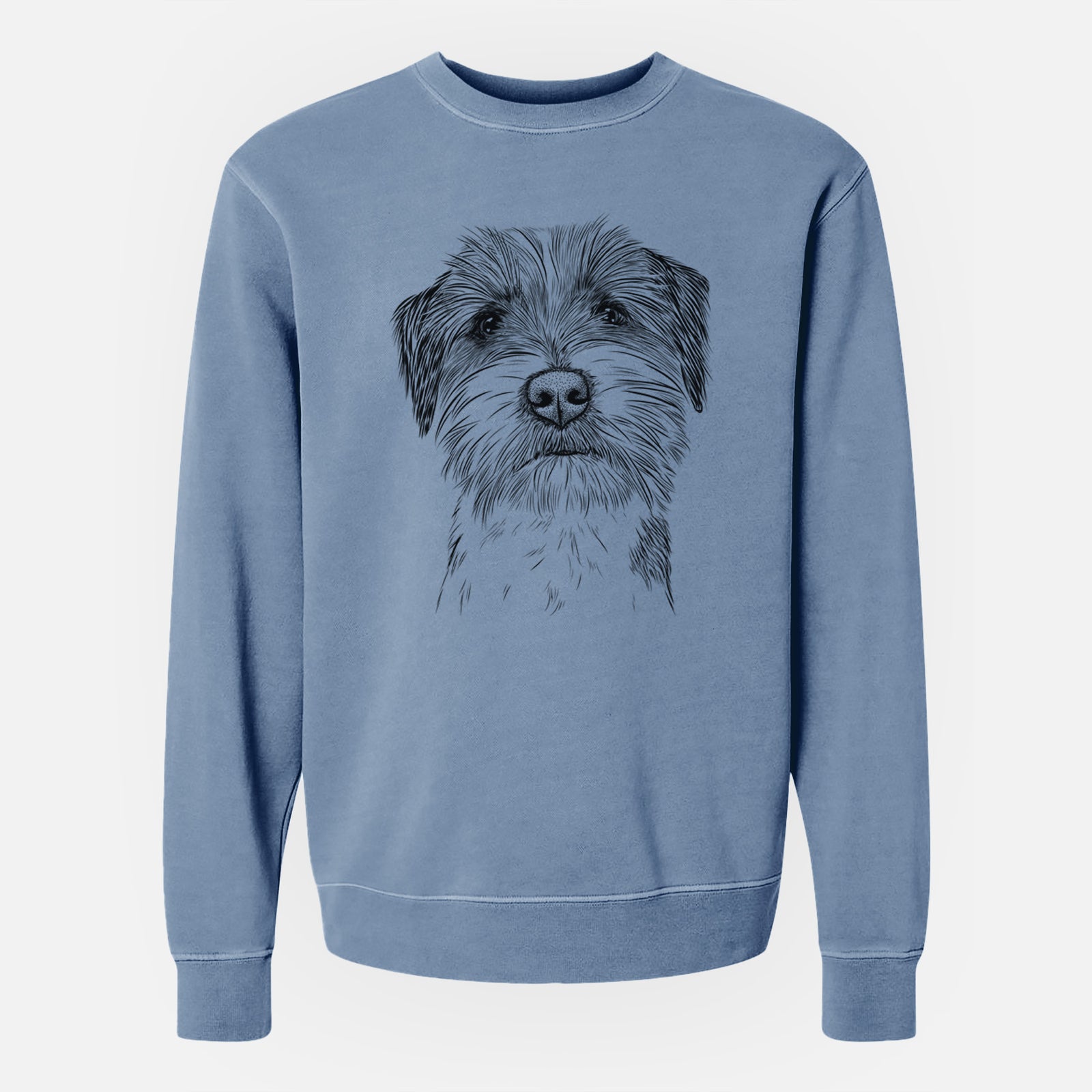 Bare Feis the Parson Russell Terrier - Unisex Pigment Dyed Crew Sweatshirt