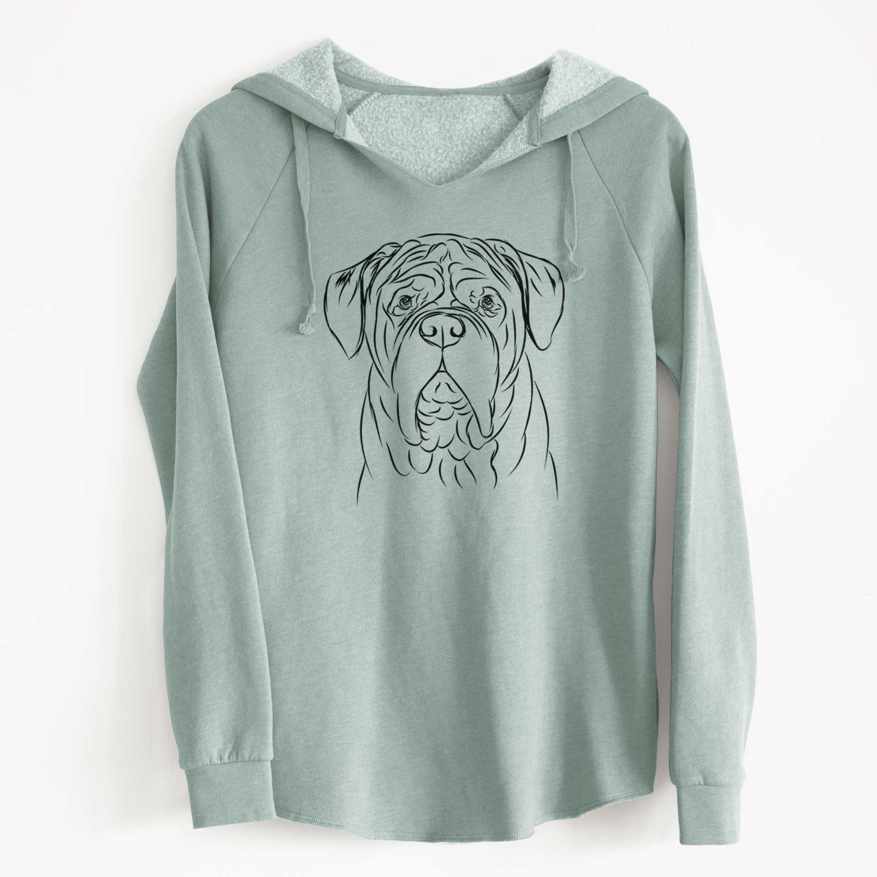 Bare Felix the Dogue de Bordeaux - Cali Wave Hooded Sweatshirt