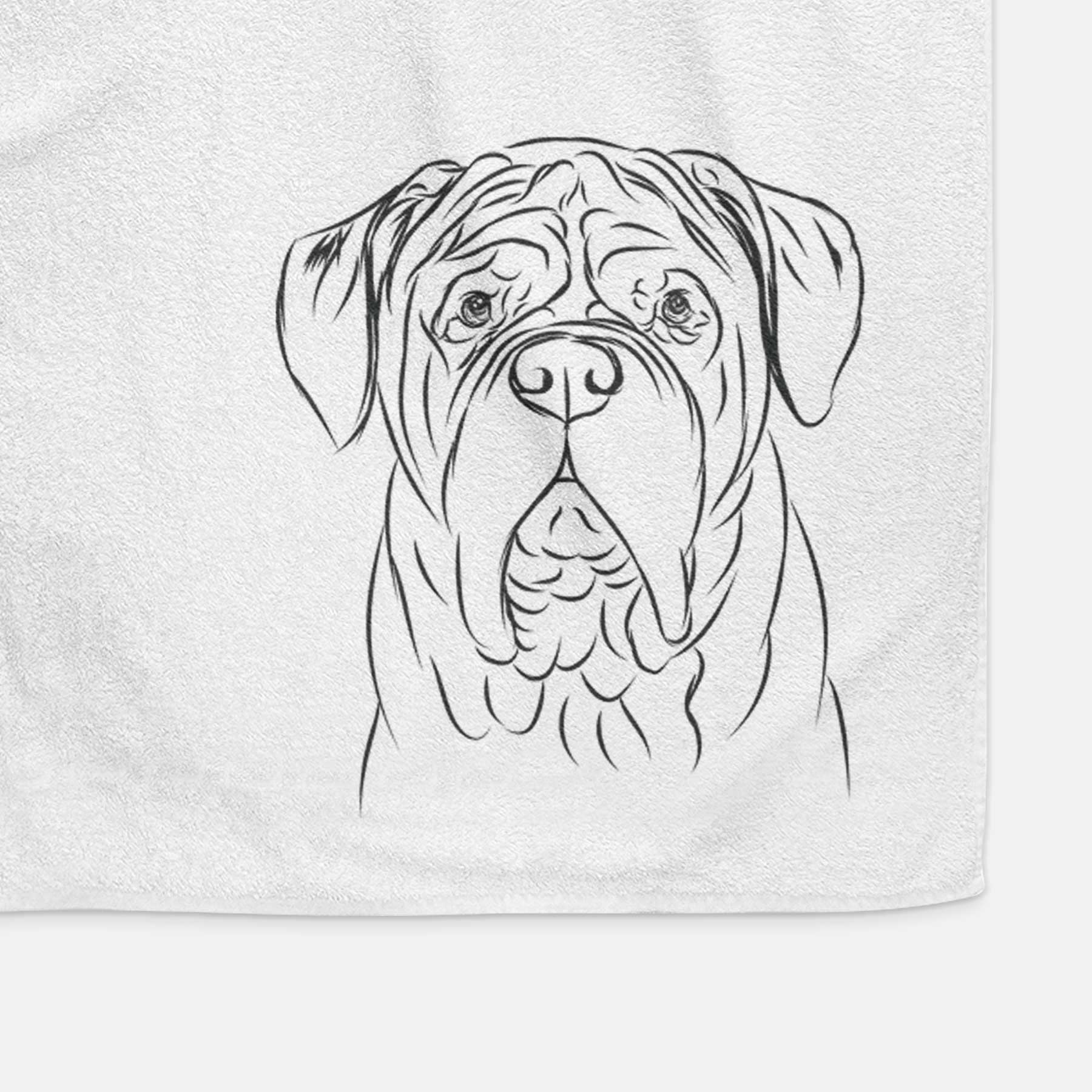 Felix the Dogue de Bordeaux Decorative Hand Towel