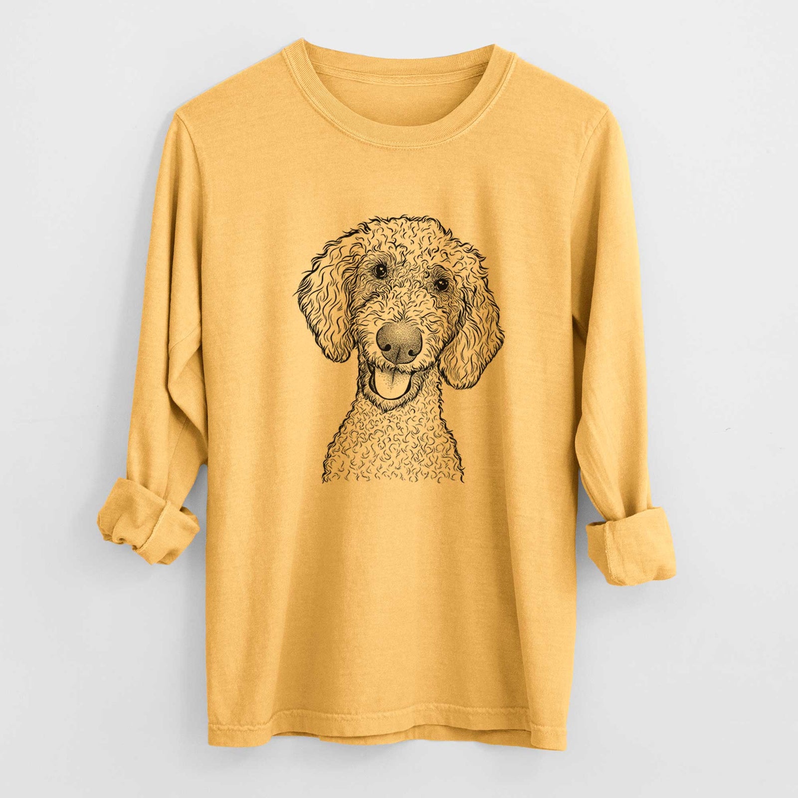 Bare Fenway the Goldendoodle - Heavyweight 100% Cotton Long Sleeve